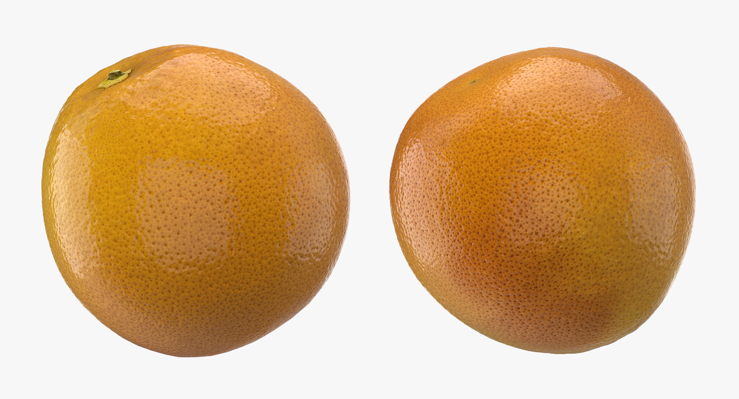 Orange with Juice Splash 3D model