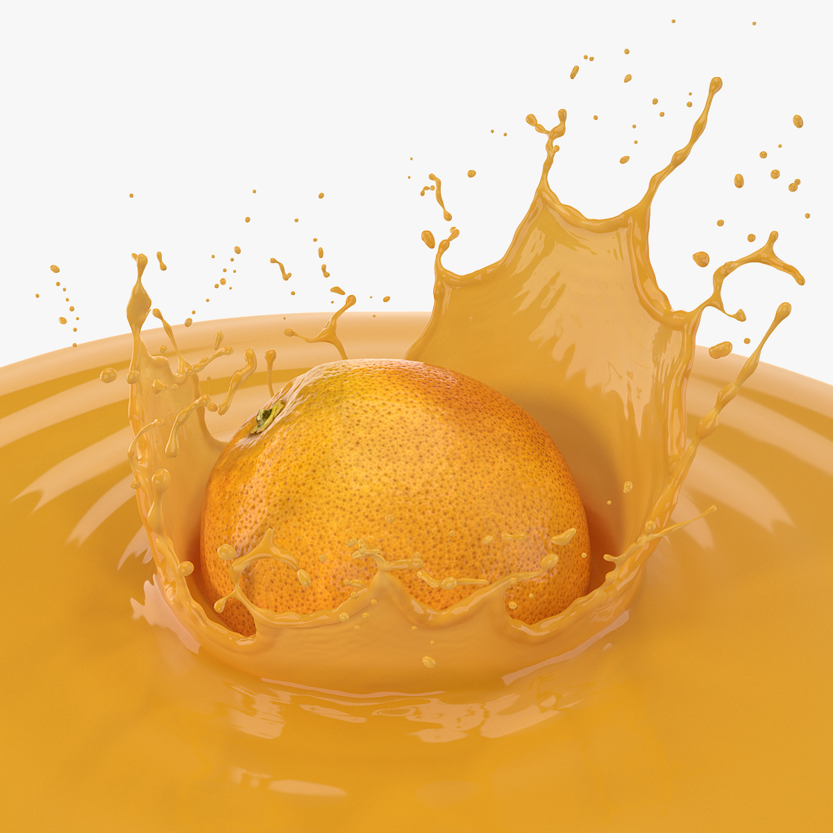 Orange with Juice Splash