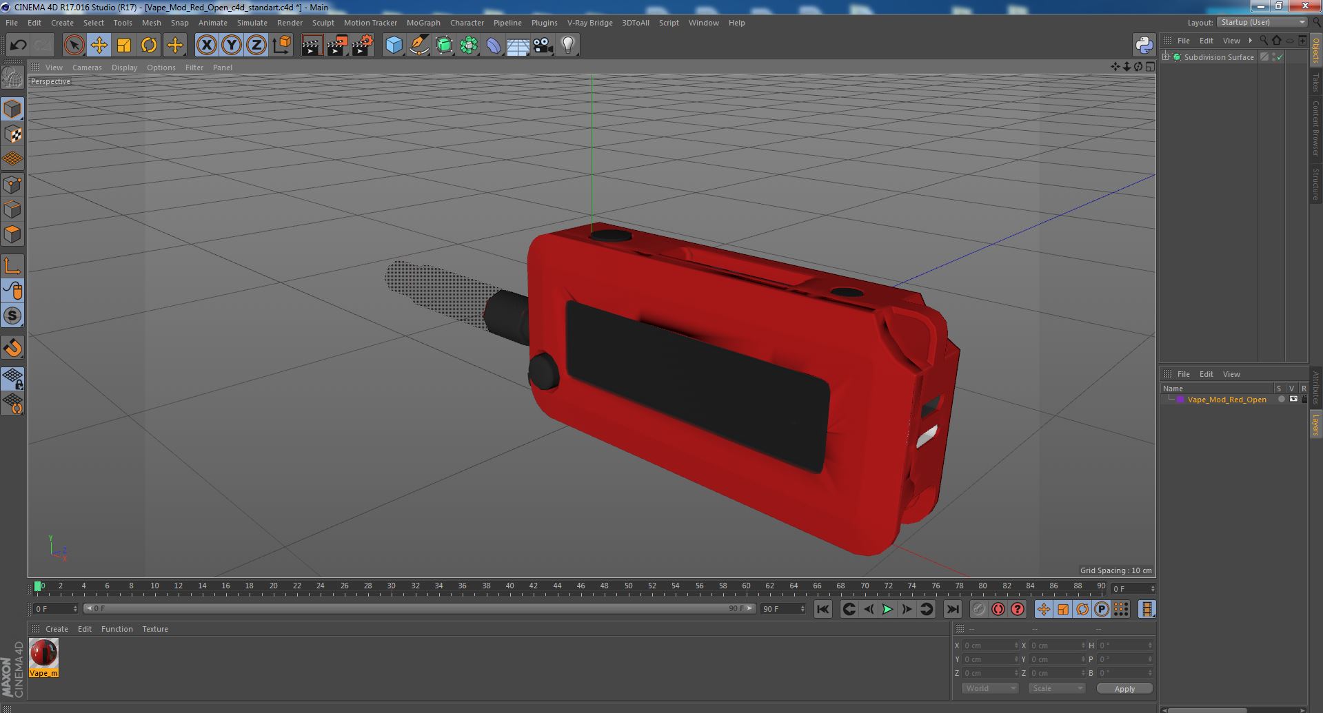 Vape Mod Red Open 3D