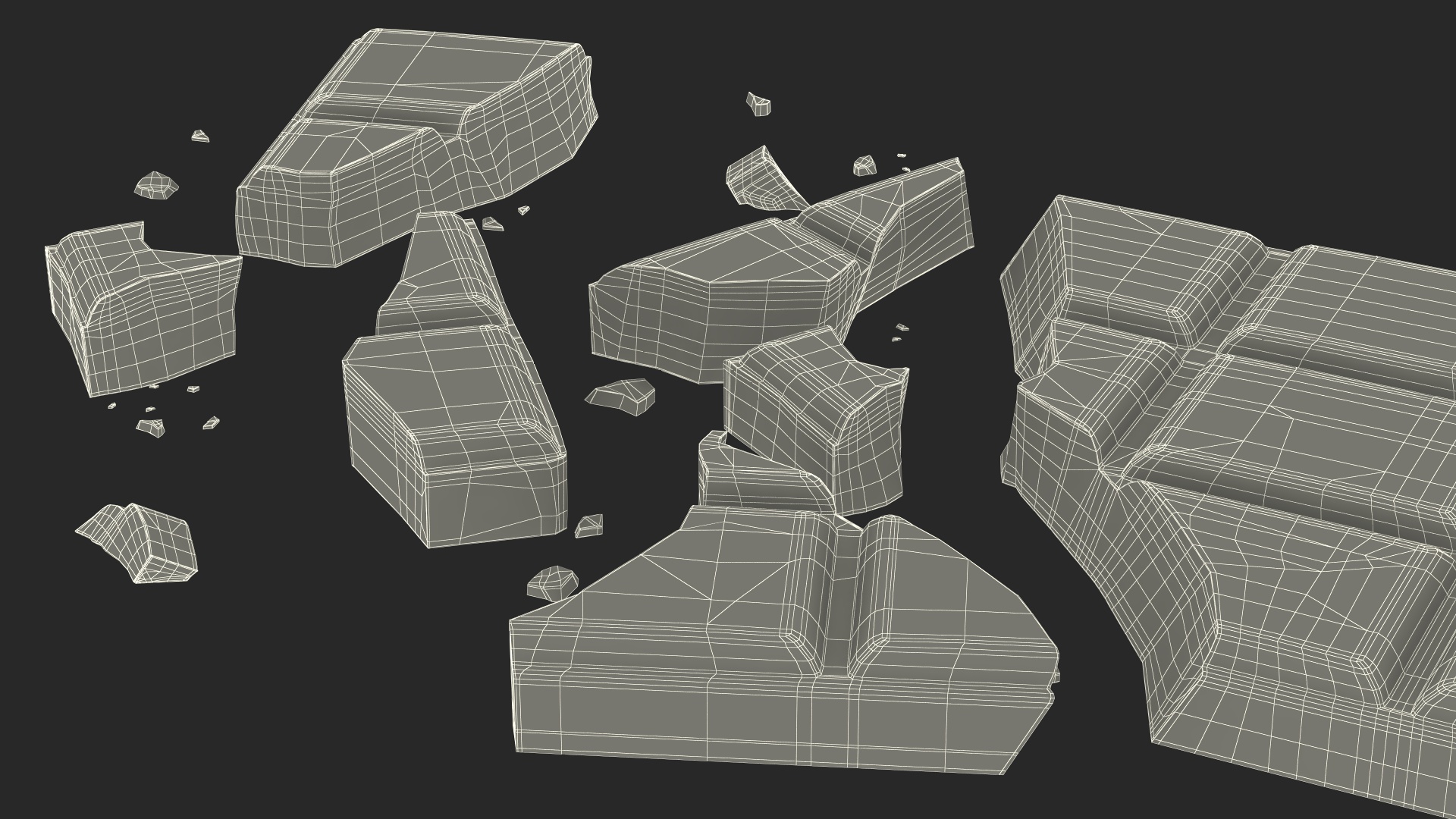 3D Crushed Dark Chocolate Bar