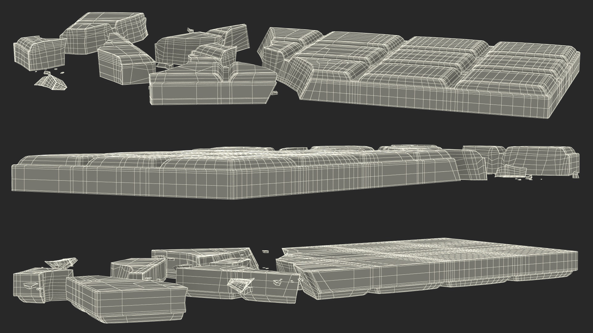 3D Crushed Dark Chocolate Bar