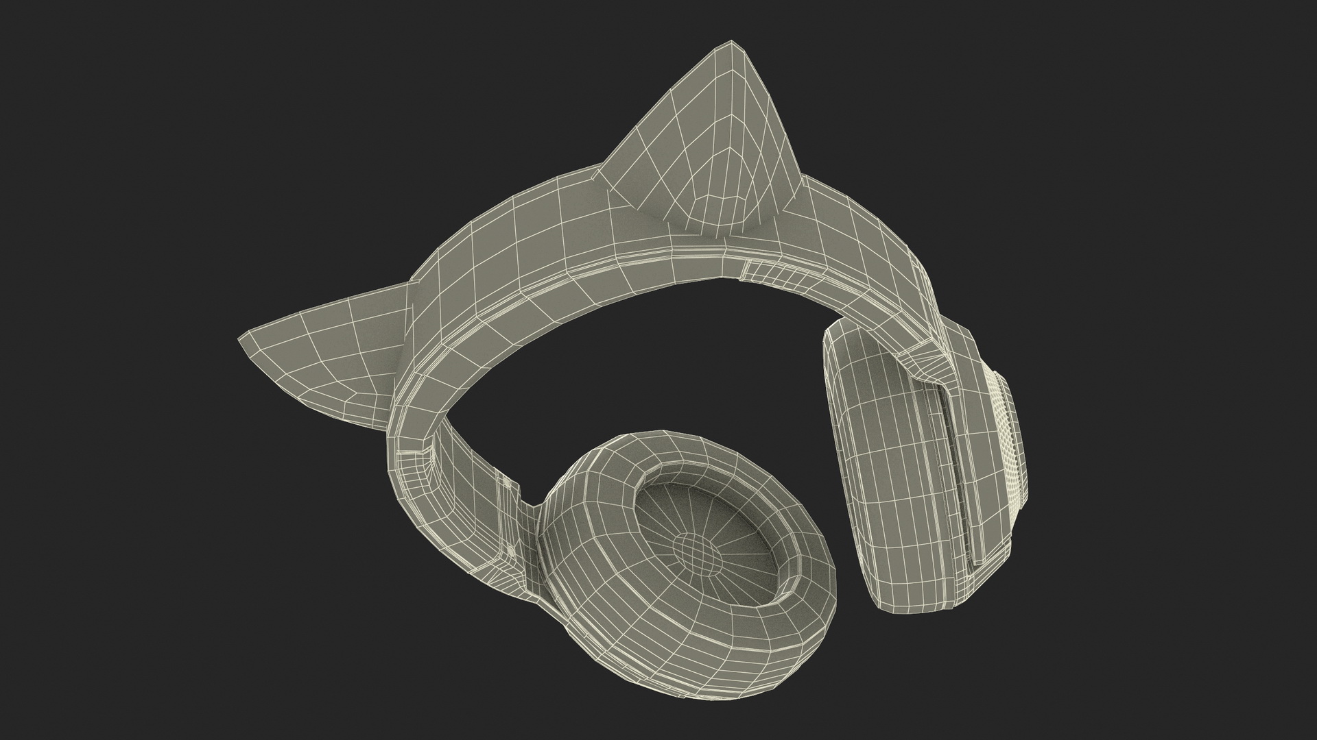 Headphones Razer Kraken BT Kitty Edition Quartz Turned On 3D