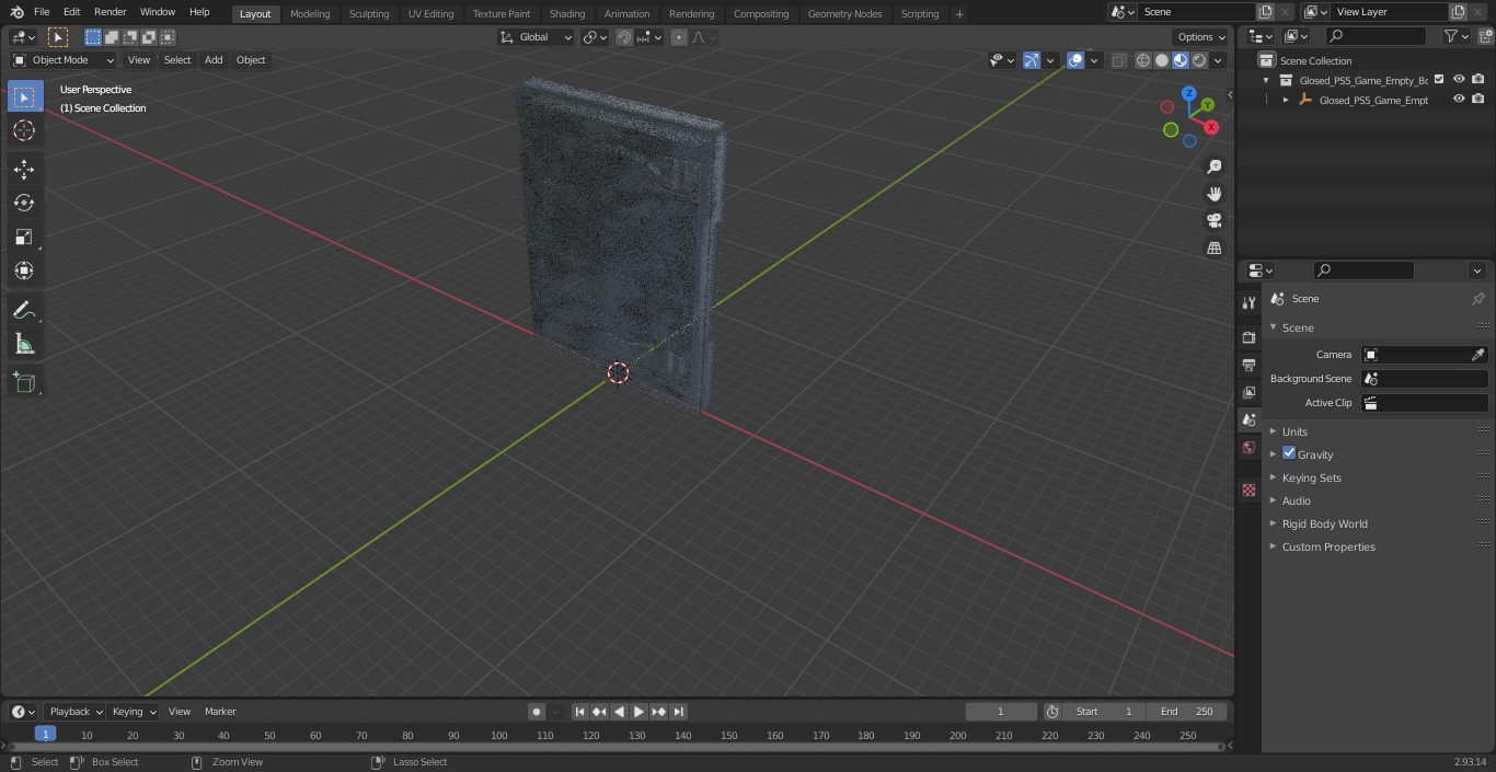 3D model Glosed PS5 Game Empty Box