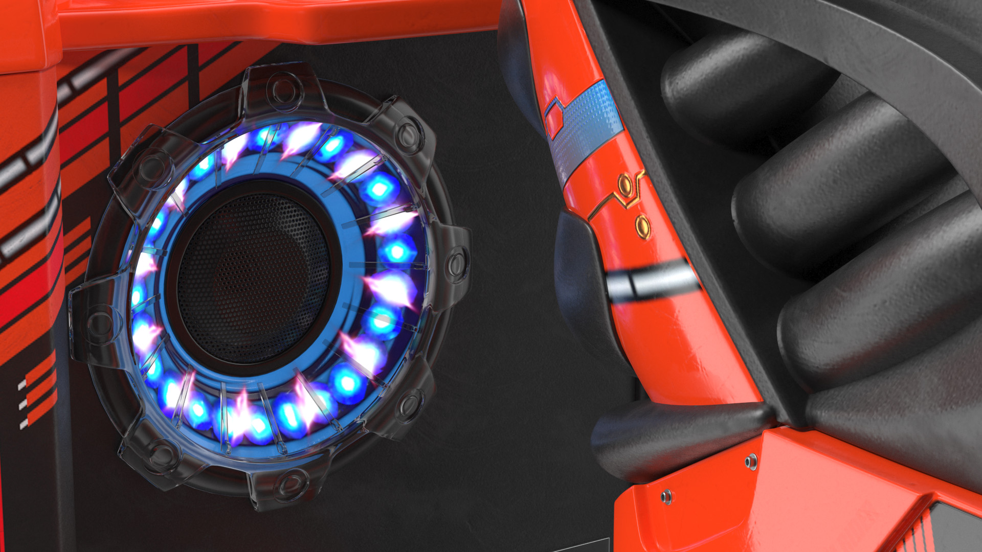 3D model Motorcycle Racing Arcade Machine ON