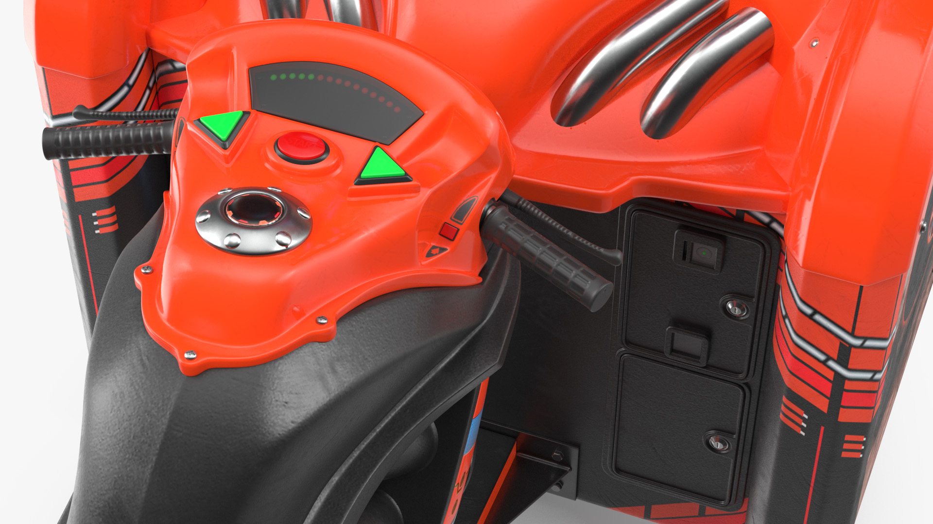 3D model Motorcycle Racing Arcade Machine ON