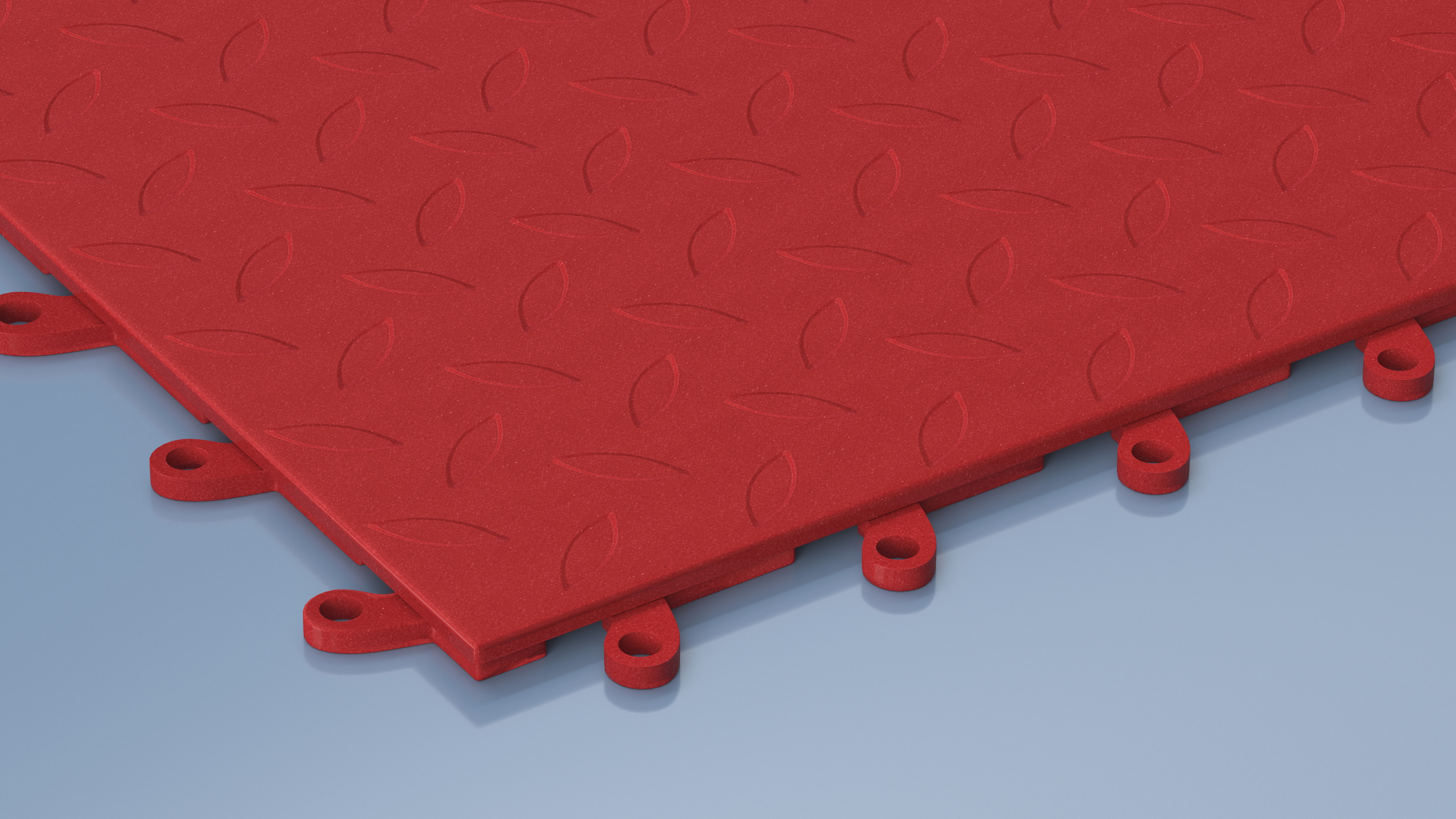 3D model Connectable Floor Mat Red
