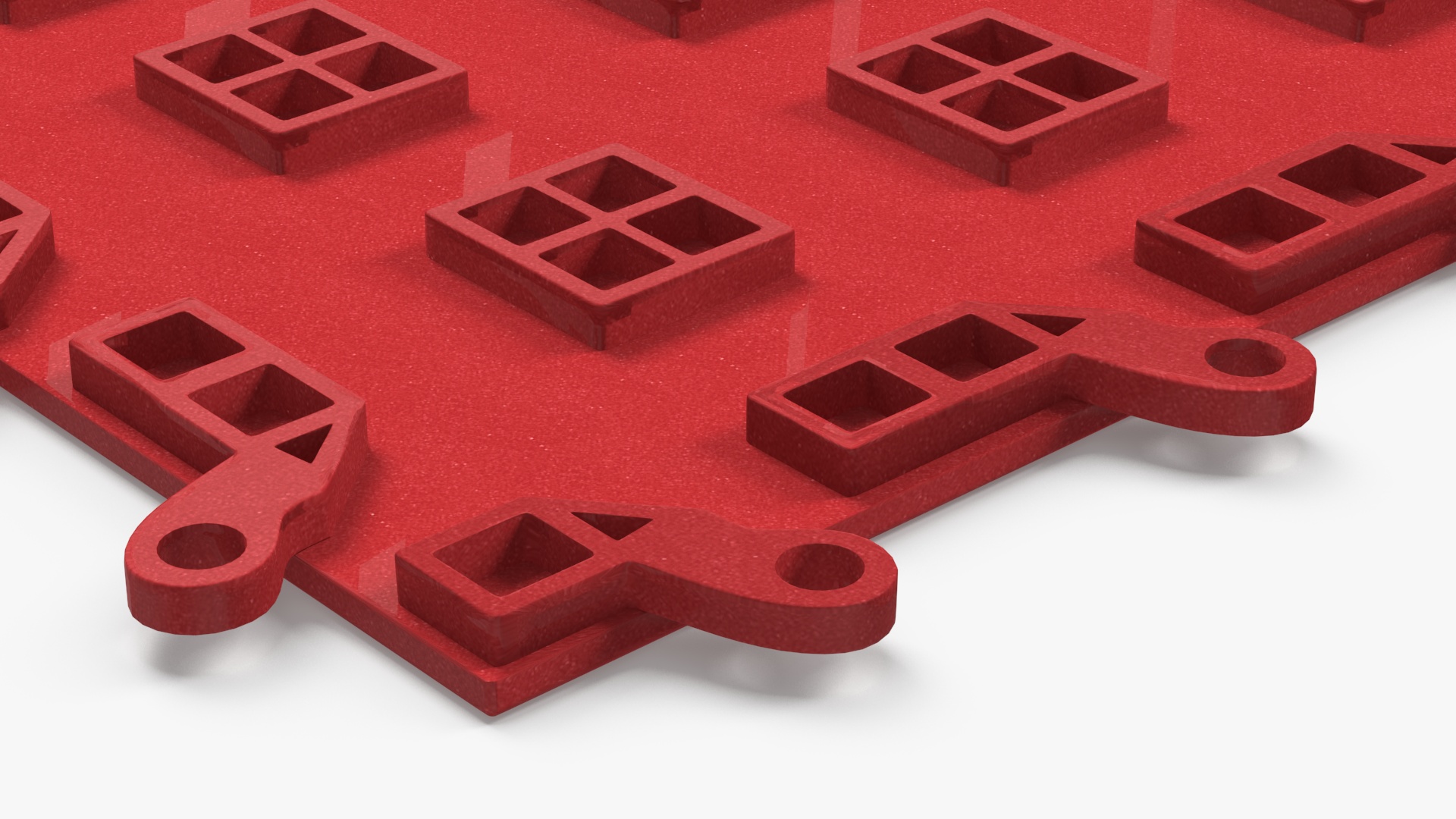 3D model Connectable Floor Mat Red