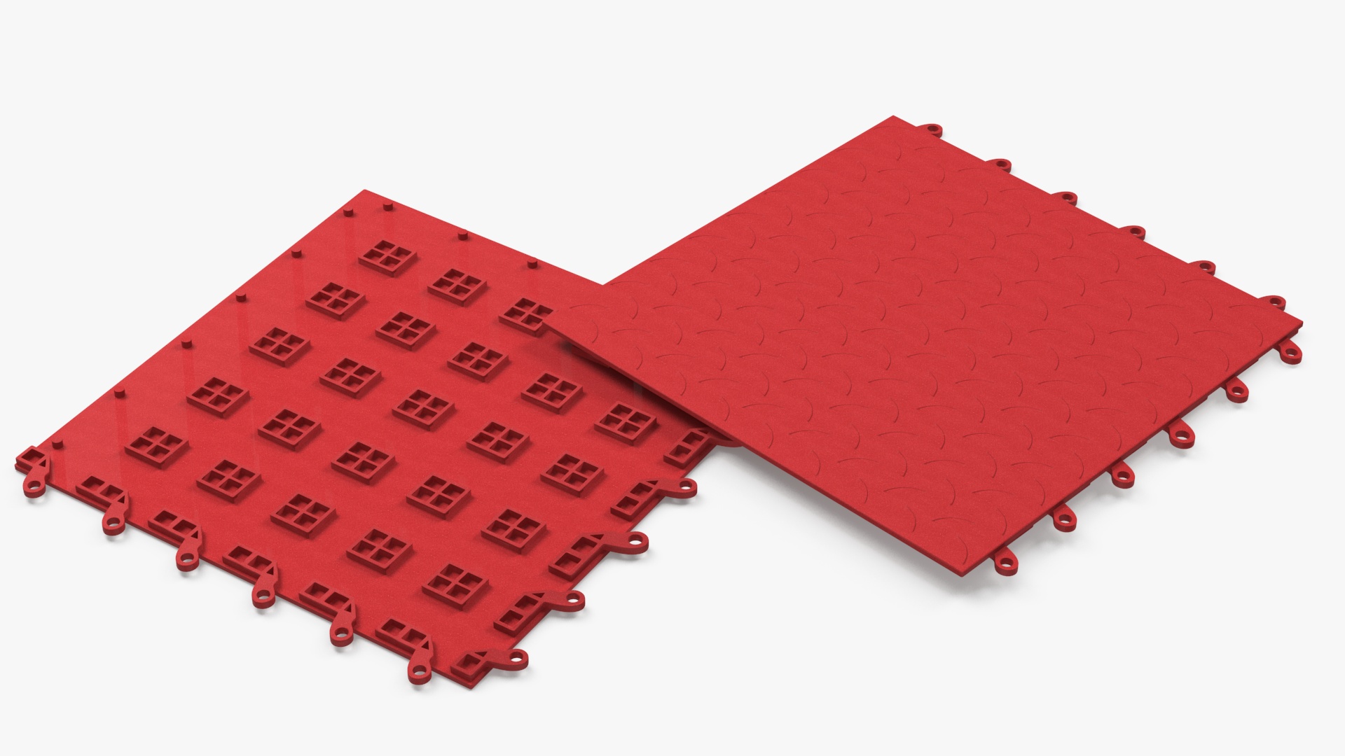 3D model Connectable Floor Mat Red