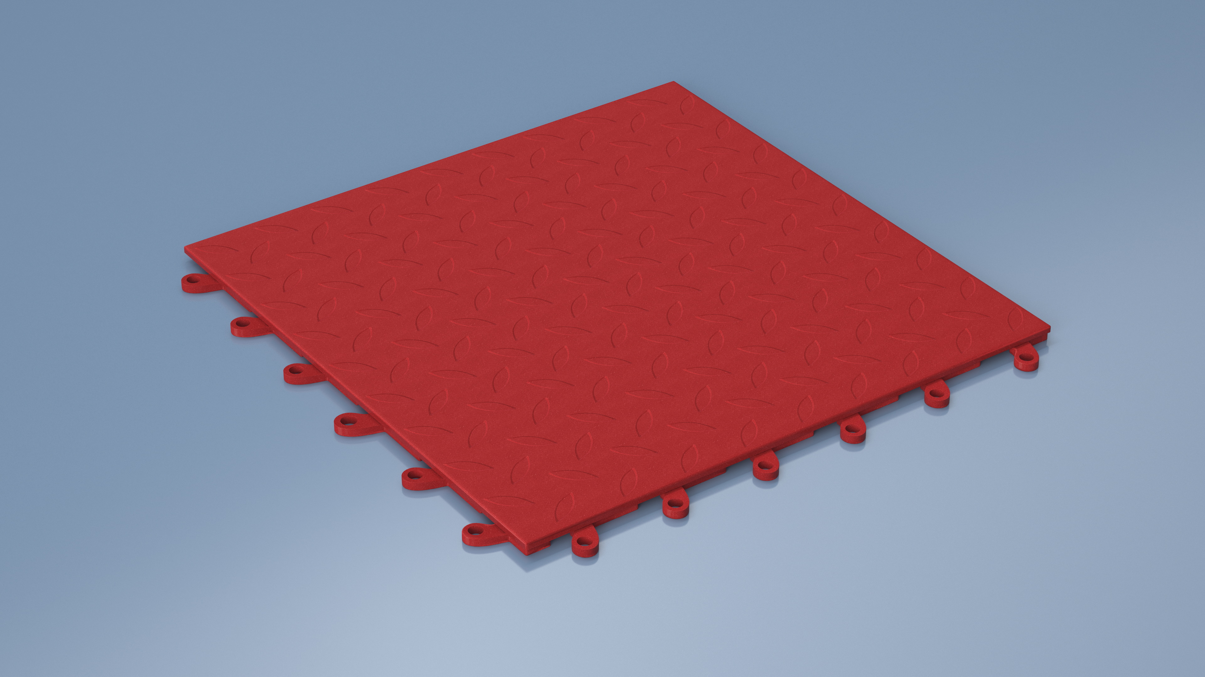 3D model Connectable Floor Mat Red