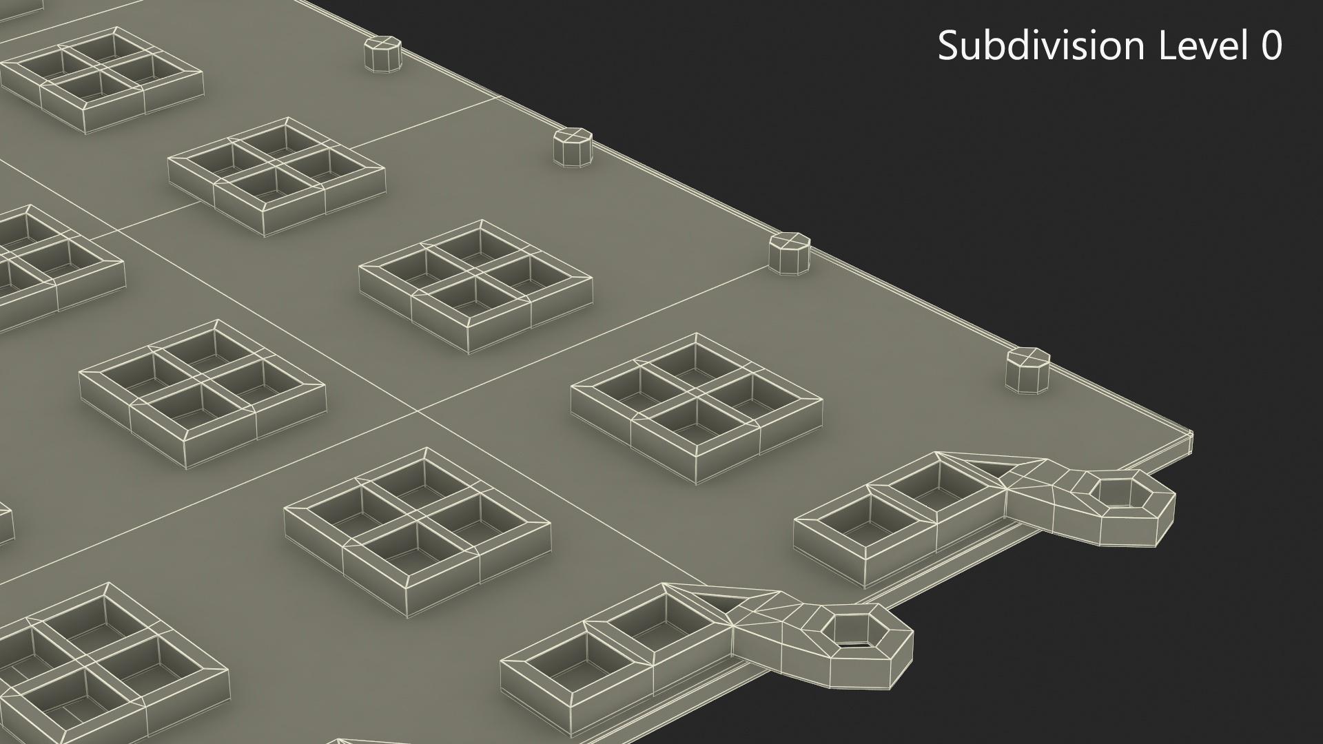 3D model Connectable Floor Mat Red