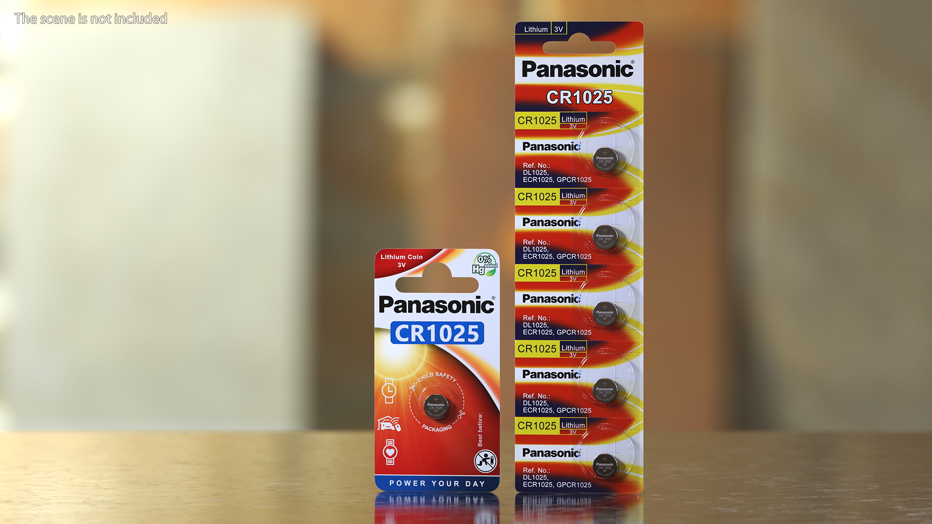 3D model Panasonic CR1025 Coin Battery Blister Package