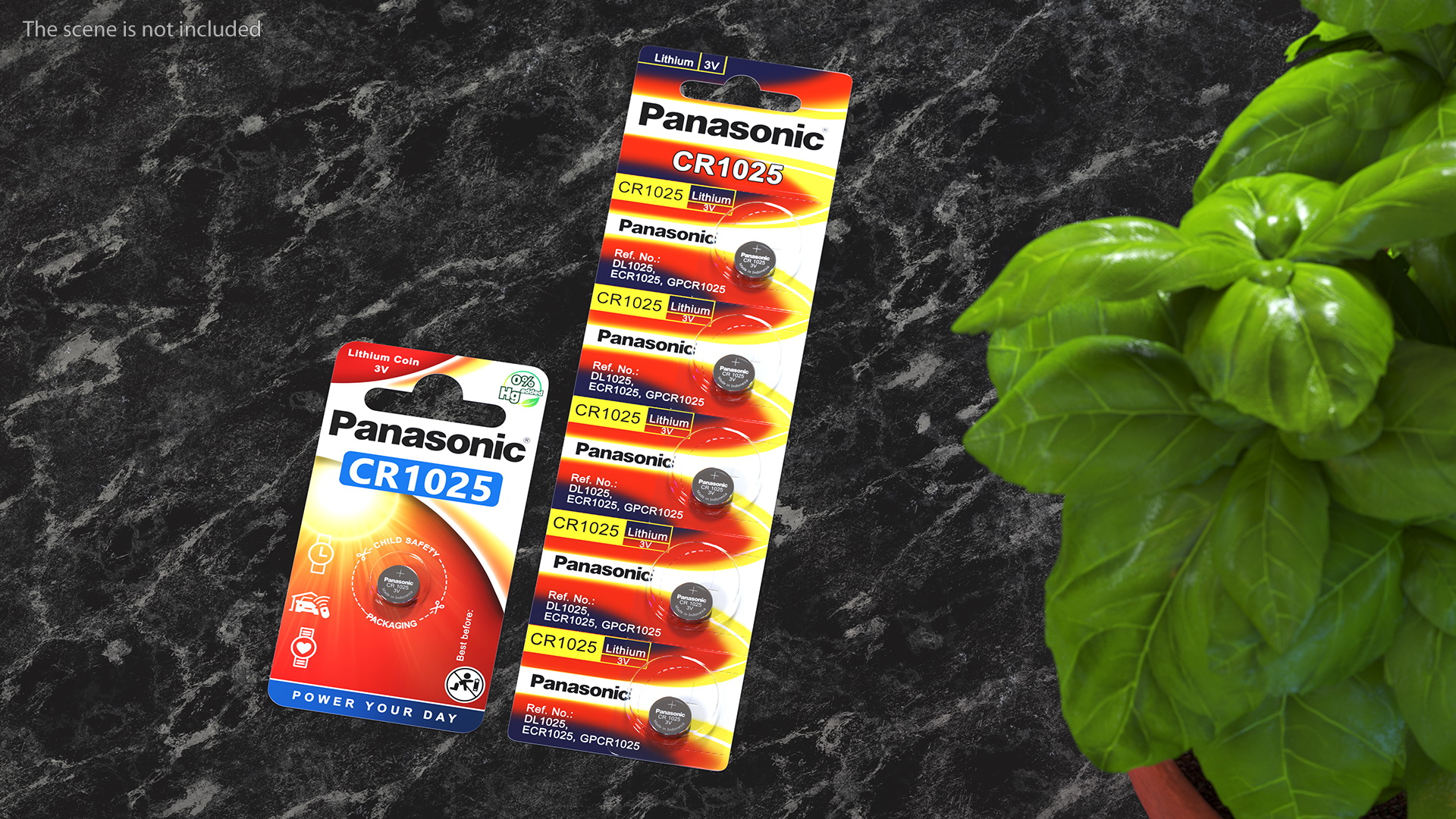 3D model Panasonic CR1025 Coin Battery Blister Package