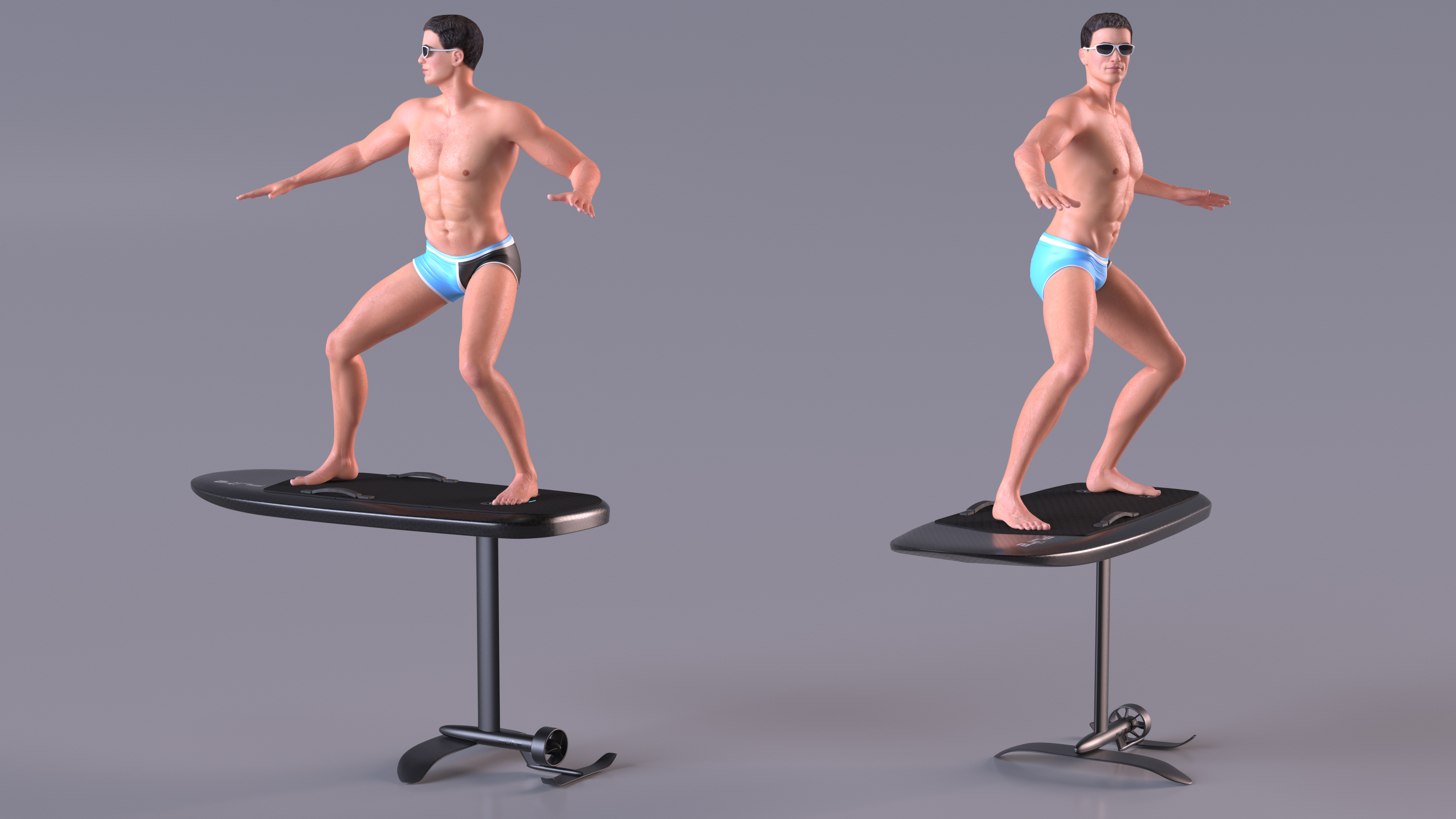 Man on Fliteboard 3D
