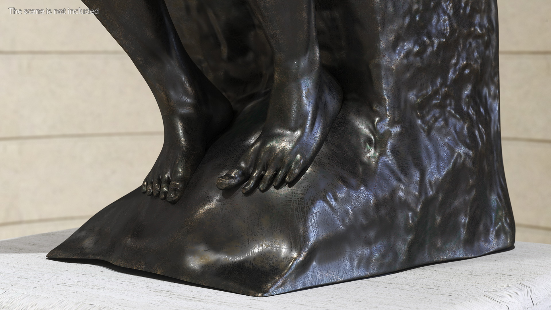 3D model The Thinker Statue Bronze