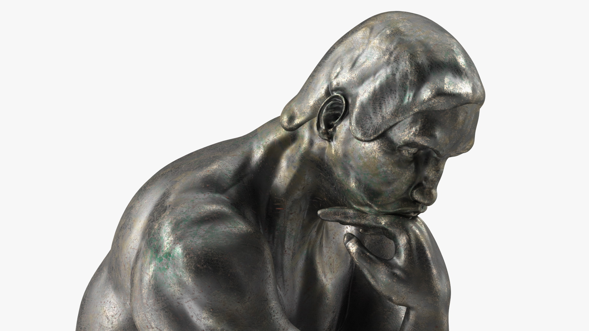 3D model The Thinker Statue Bronze
