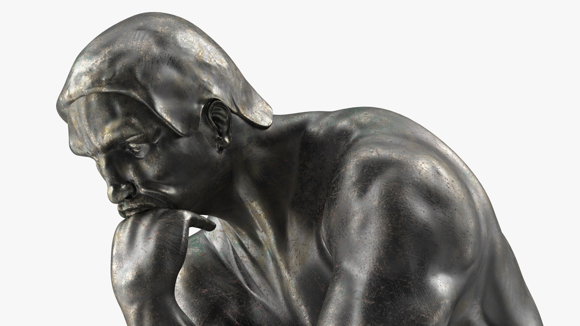 3D model The Thinker Statue Bronze