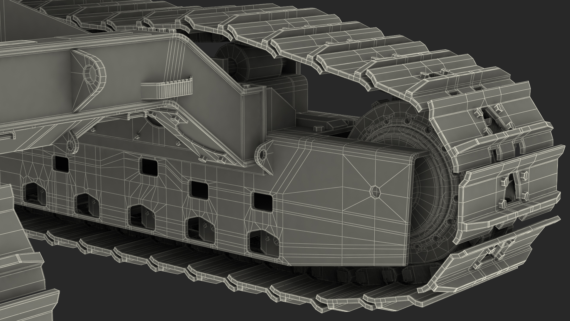 Tigercat 855D Tracked Harvester Dirty Rigged 3D model