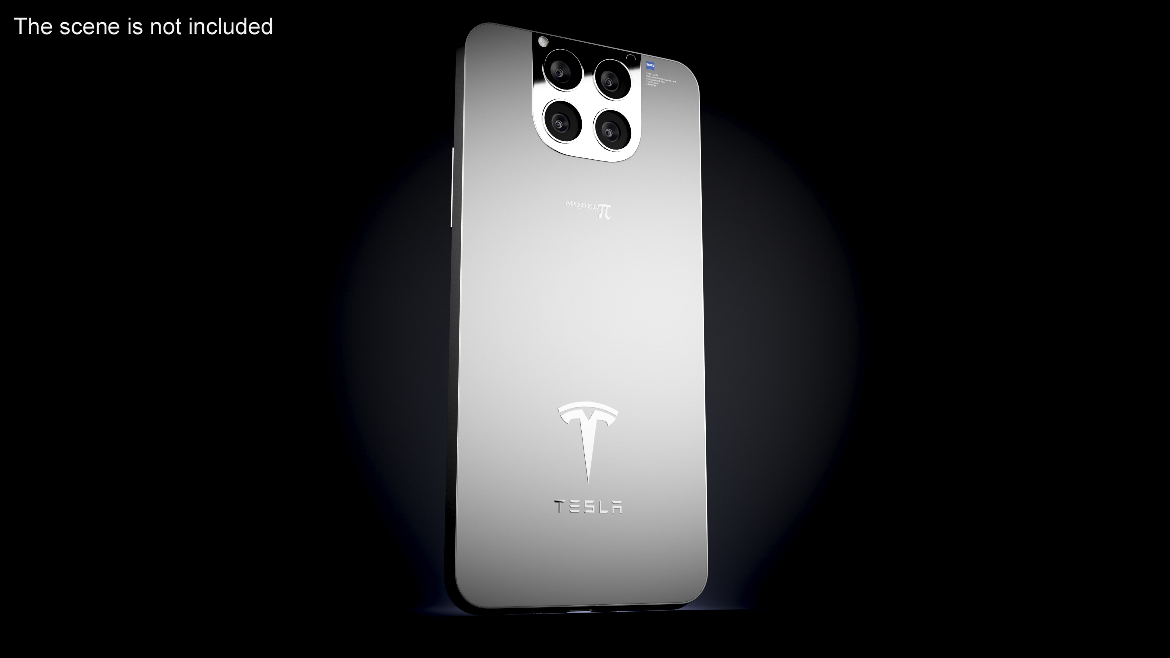 3D Tesla Phone Model Pi Screen Off