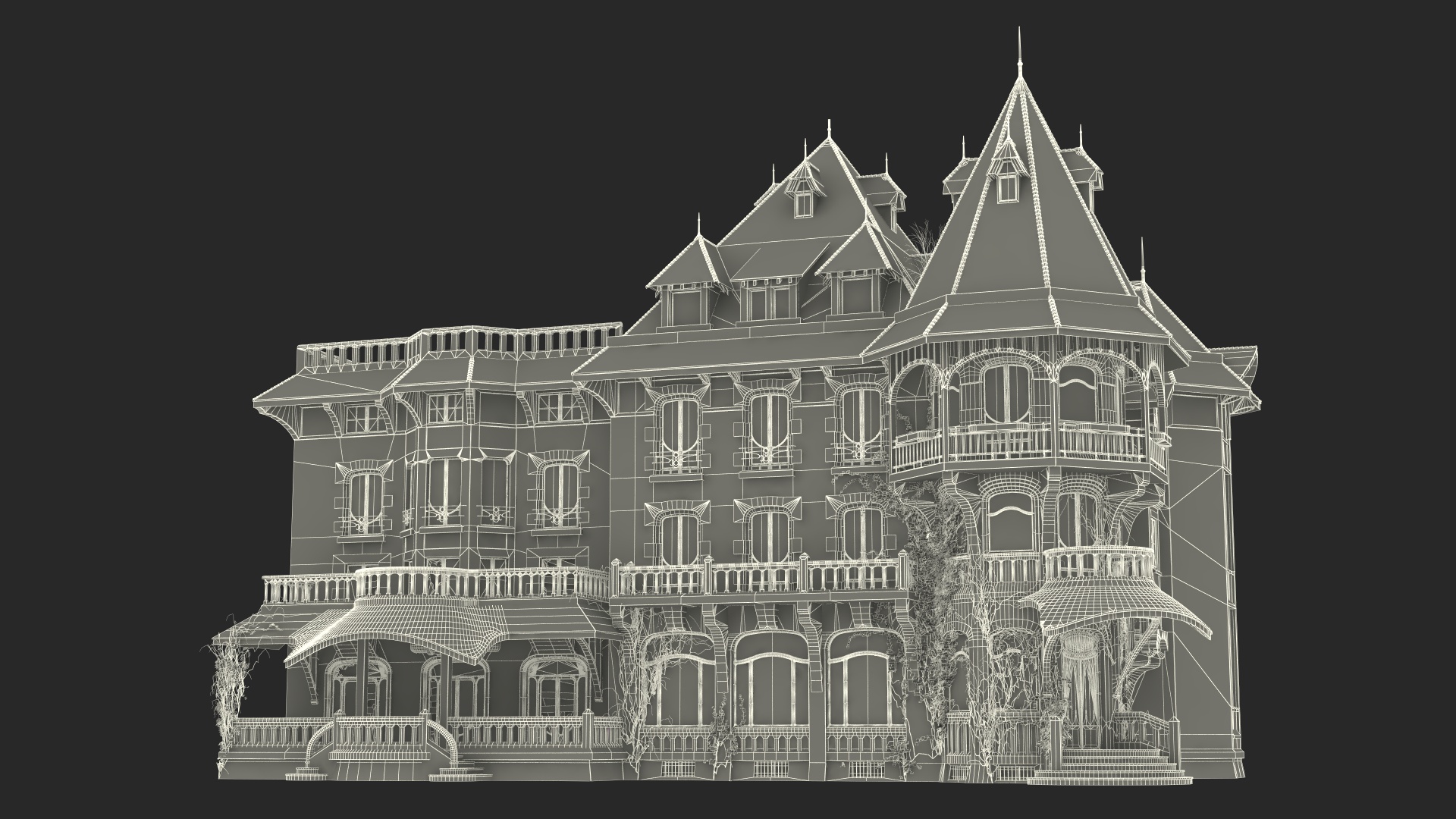 3D model Scary Old House