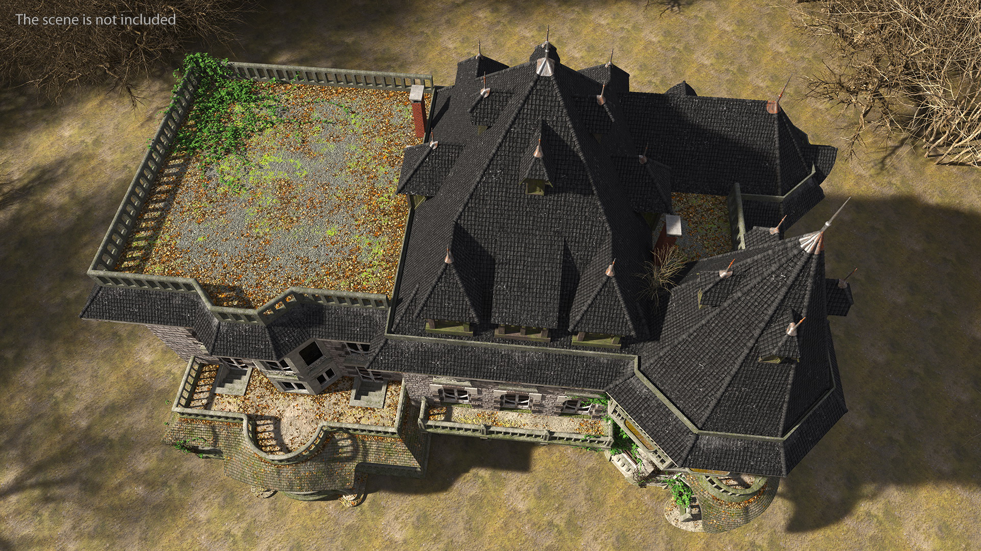 3D model Scary Old House