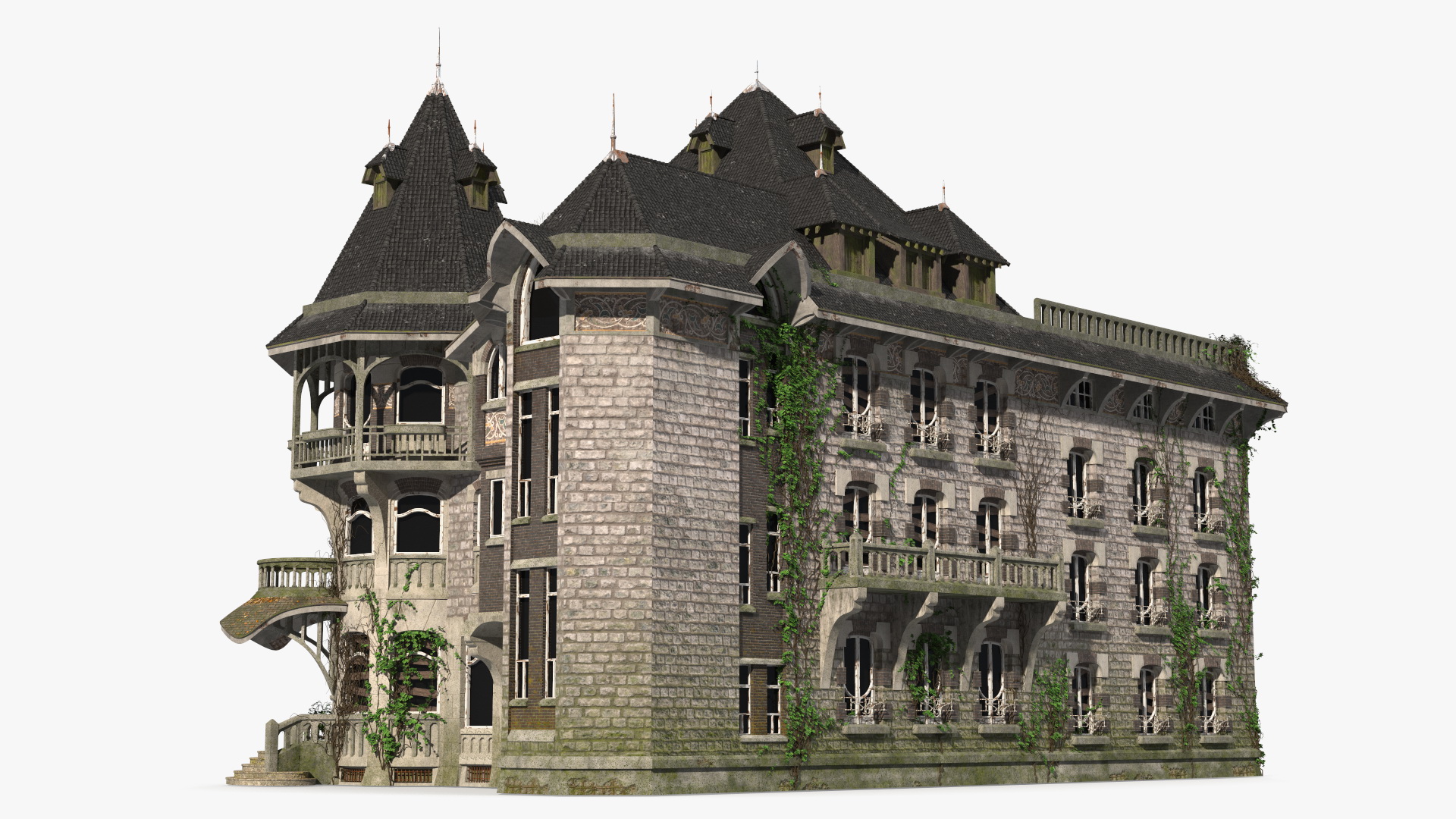 3D model Scary Old House