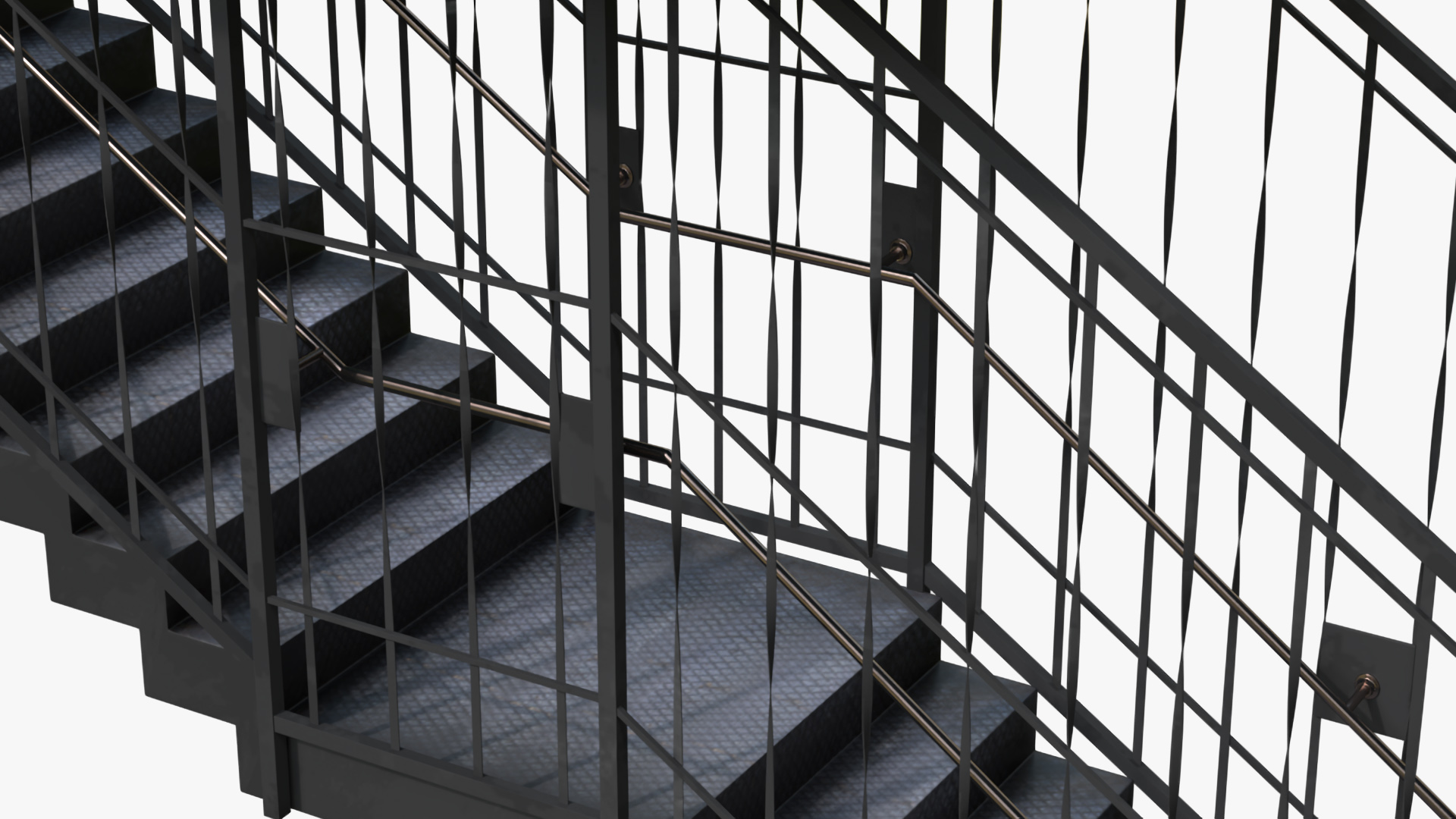 Wall Street Subway Station Entrance Rigged 3D