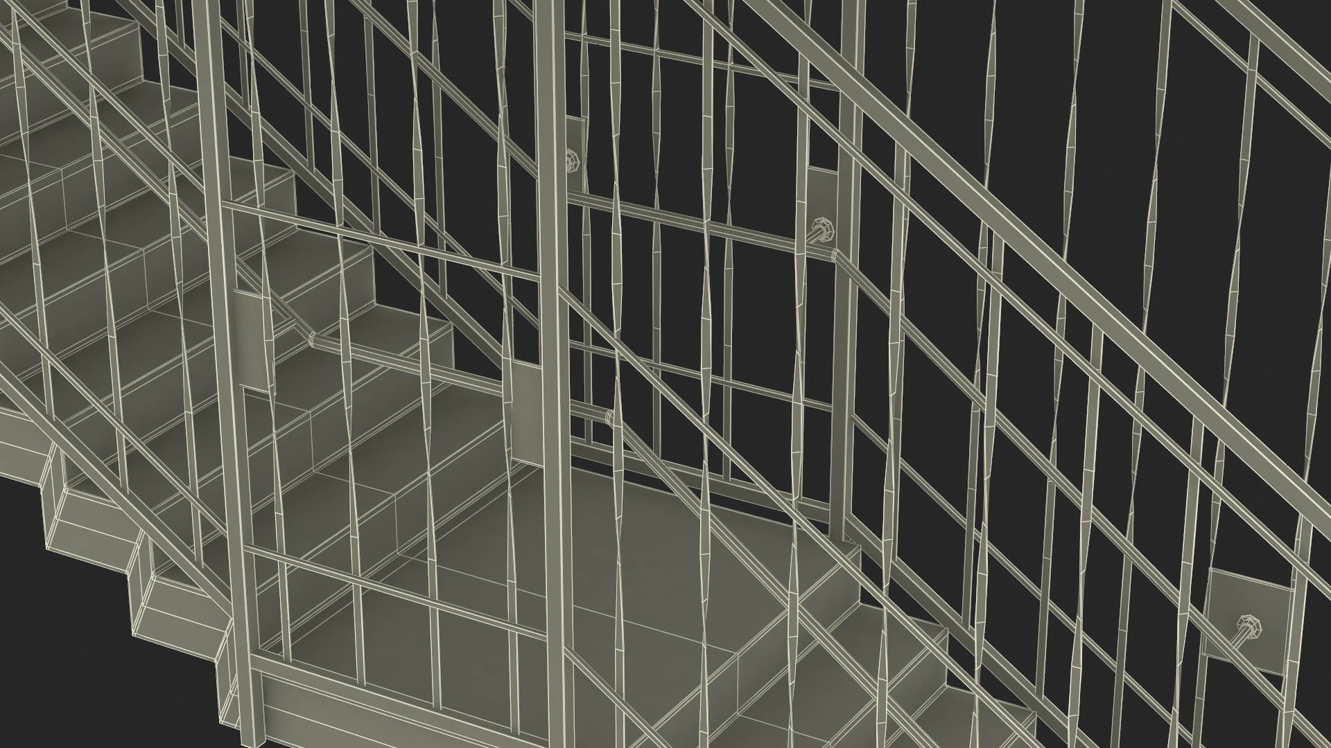 Wall Street Subway Station Entrance Rigged 3D