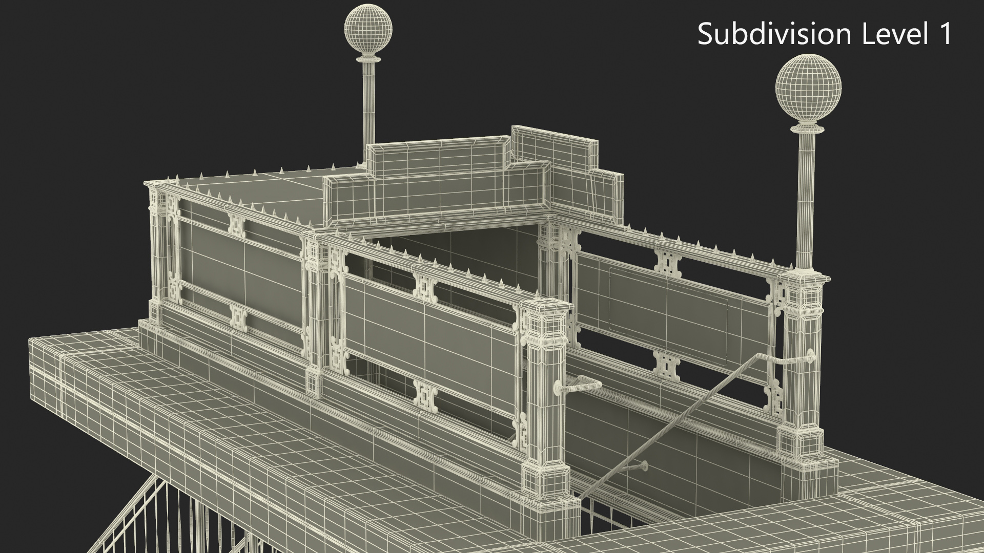 Wall Street Subway Station Entrance Rigged 3D