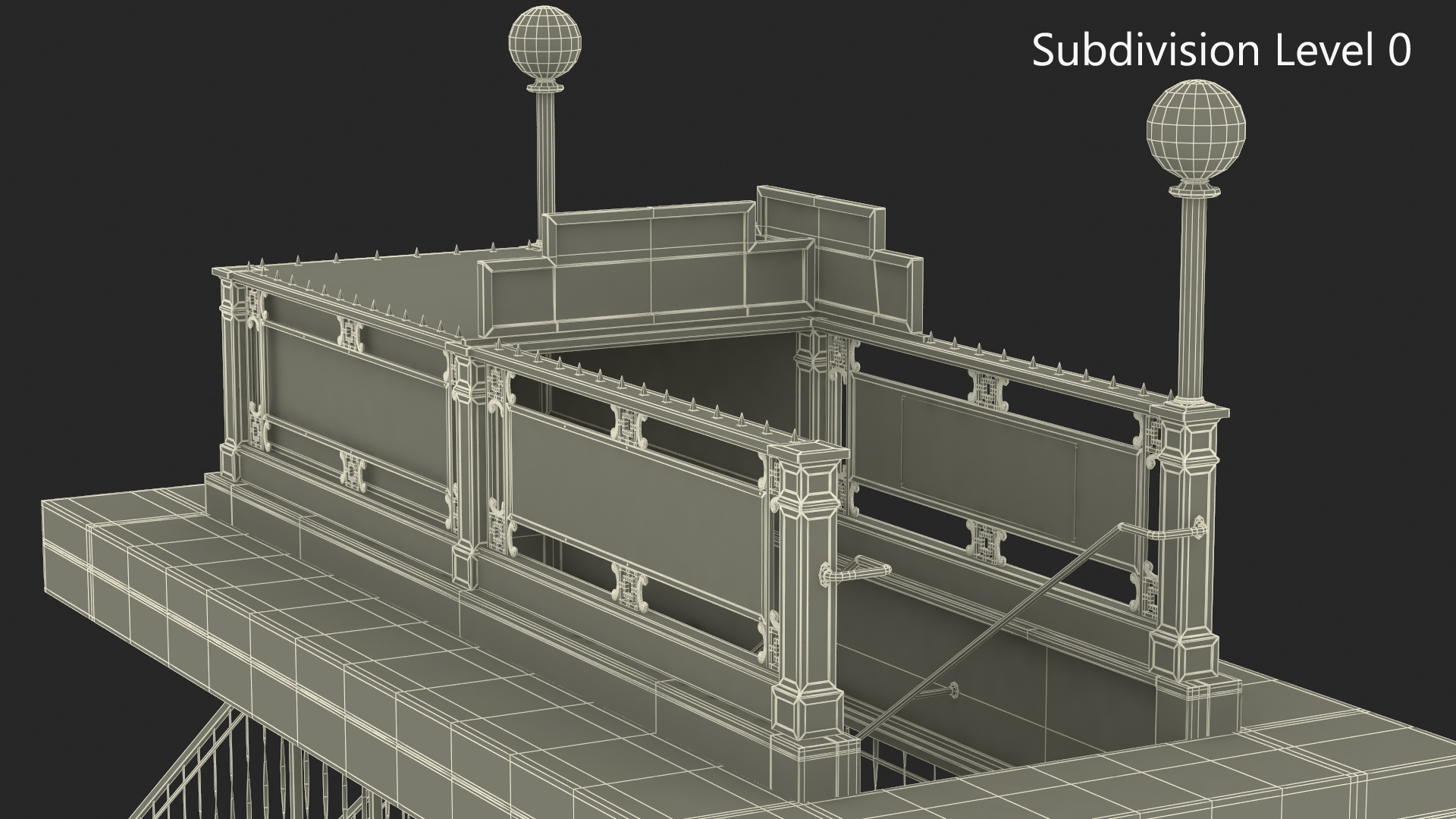Wall Street Subway Station Entrance Rigged 3D