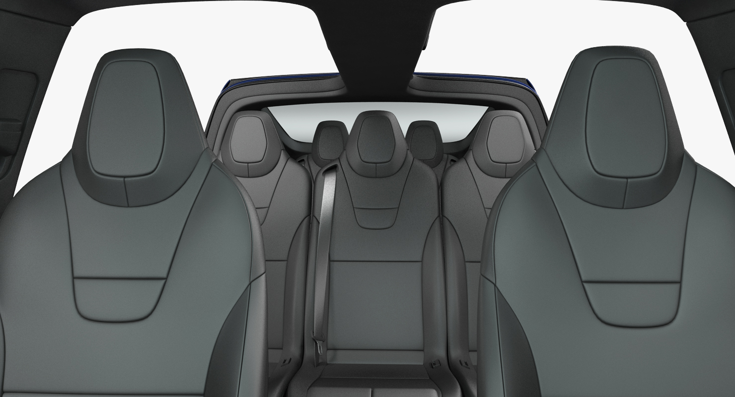 3D Tesla Model X P100D 2017 Rigged