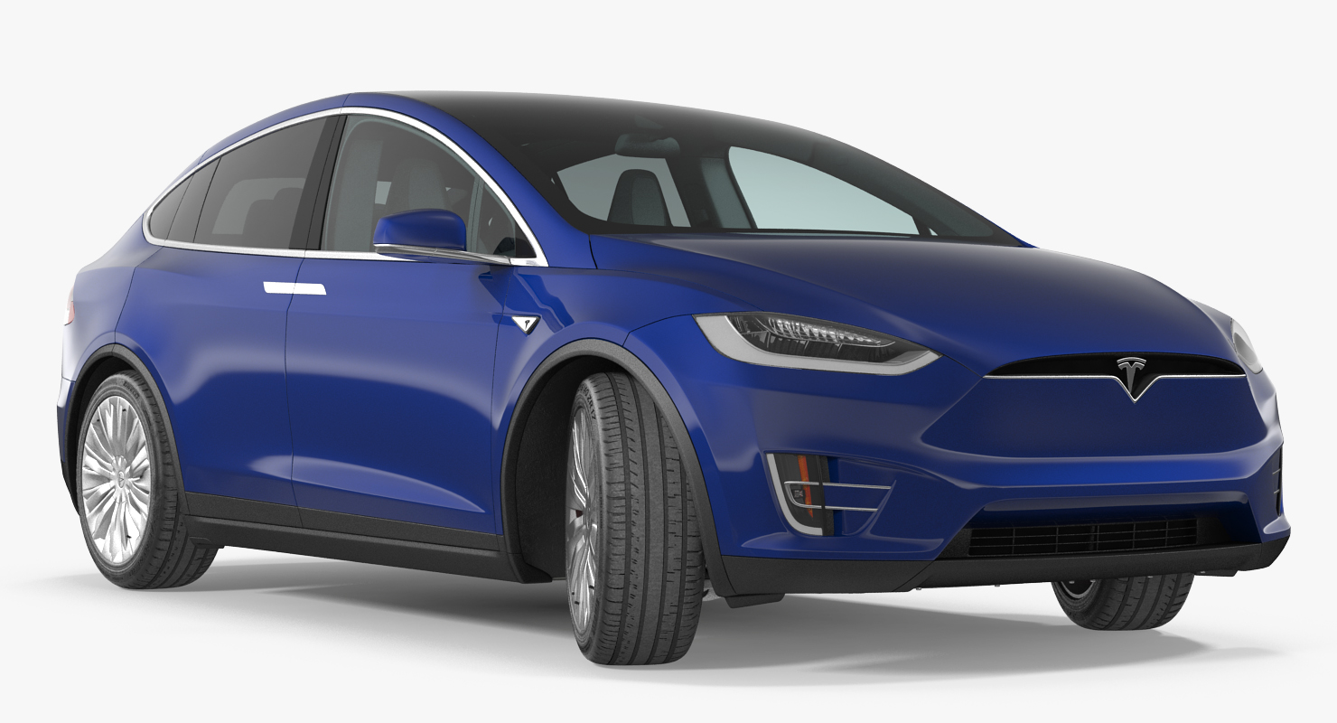 3D Tesla Model X P100D 2017 Rigged