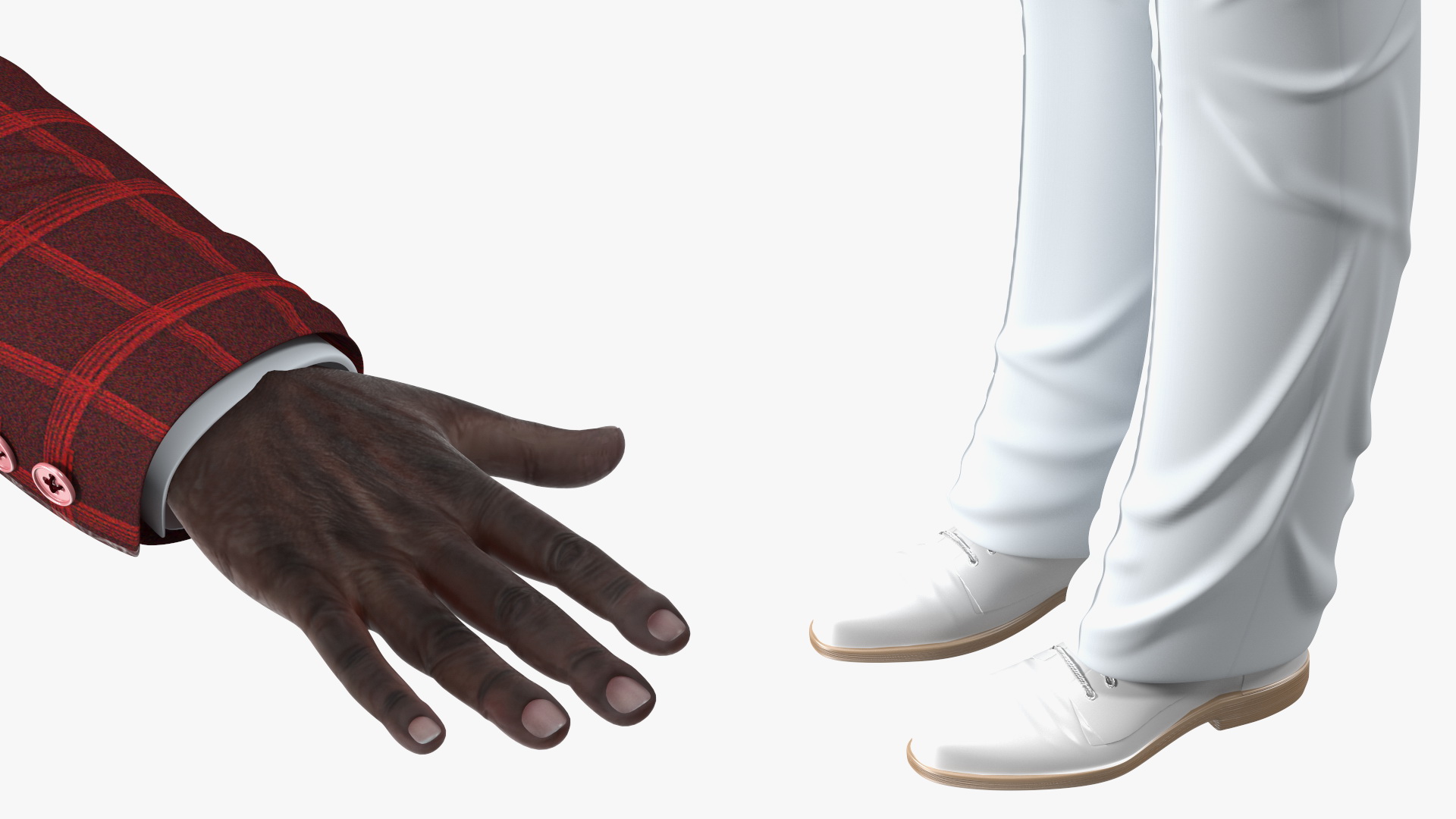 3D Afro American Elderly Man Formal Wear Rigged for Maya model