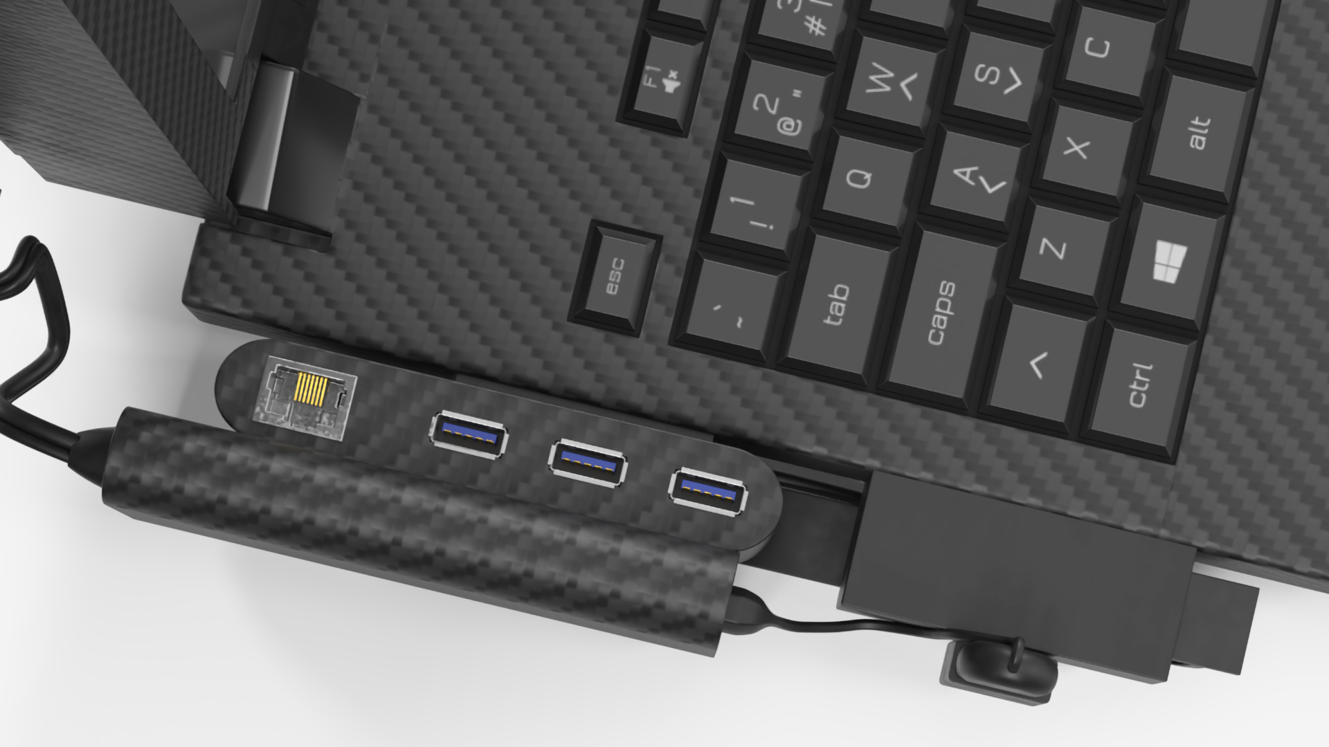 3D Laptop Expanscape Aurora Rigged