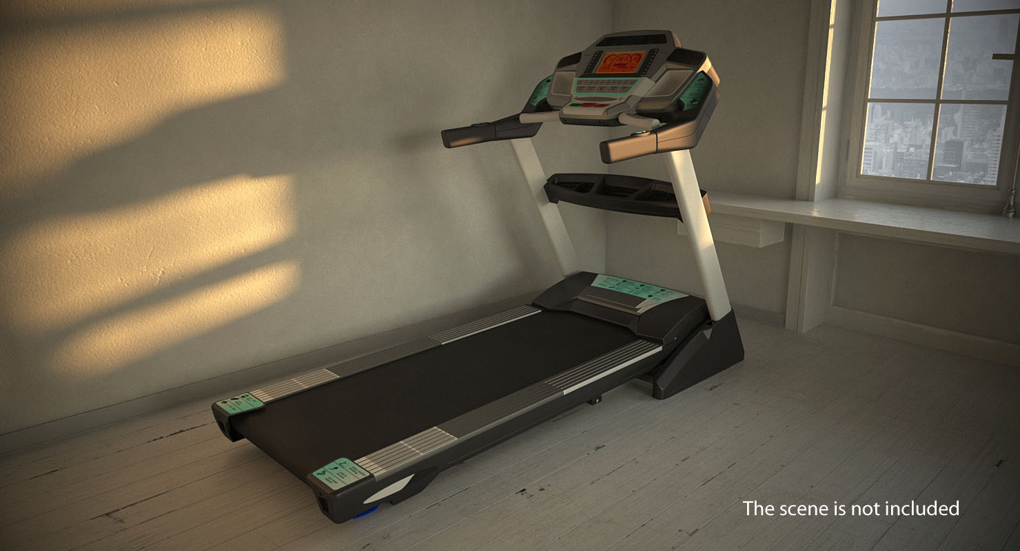 Fitness Treadmill Rigged 3D model