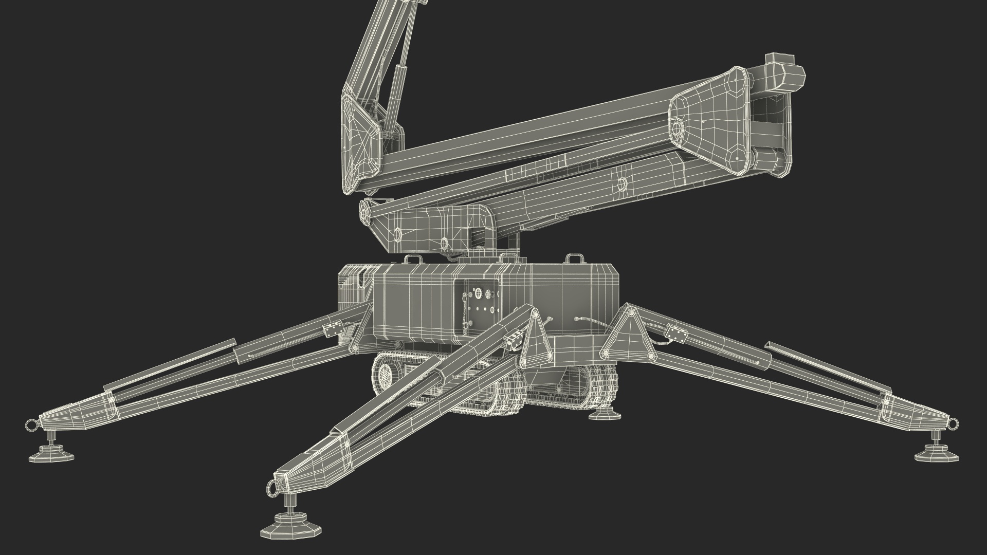3D Articulated Boom Lift Rigged model