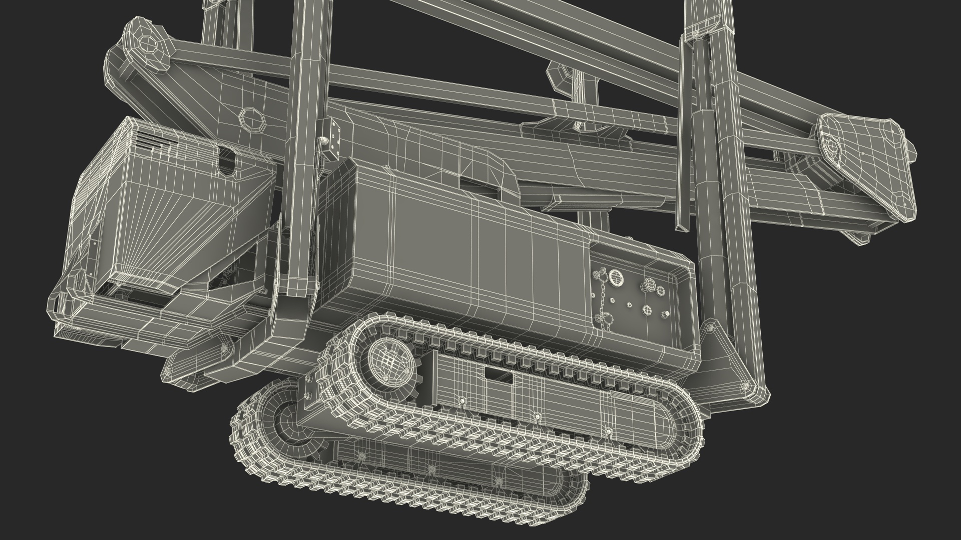 3D Articulated Boom Lift Rigged model