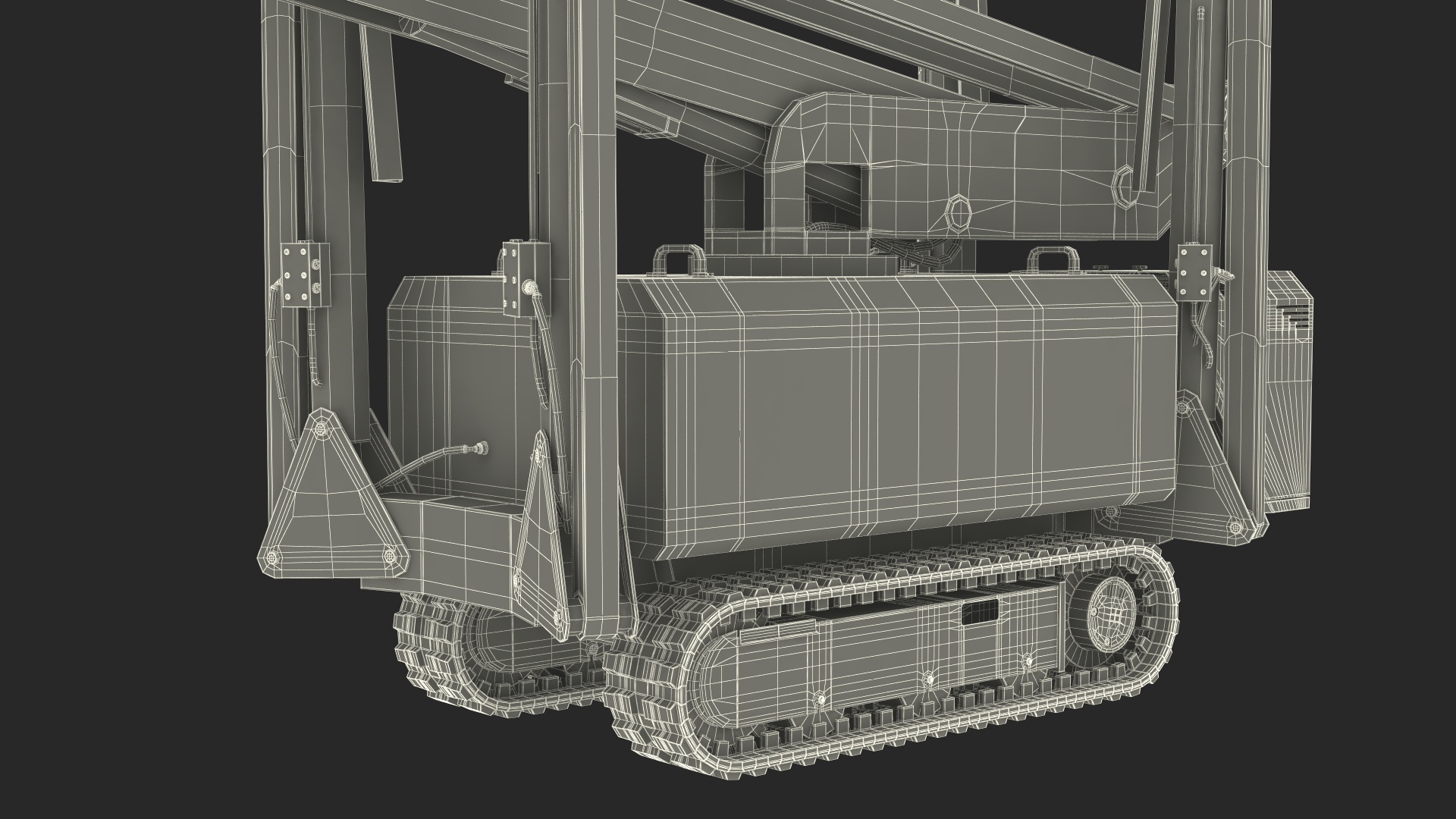 3D Articulated Boom Lift Rigged model