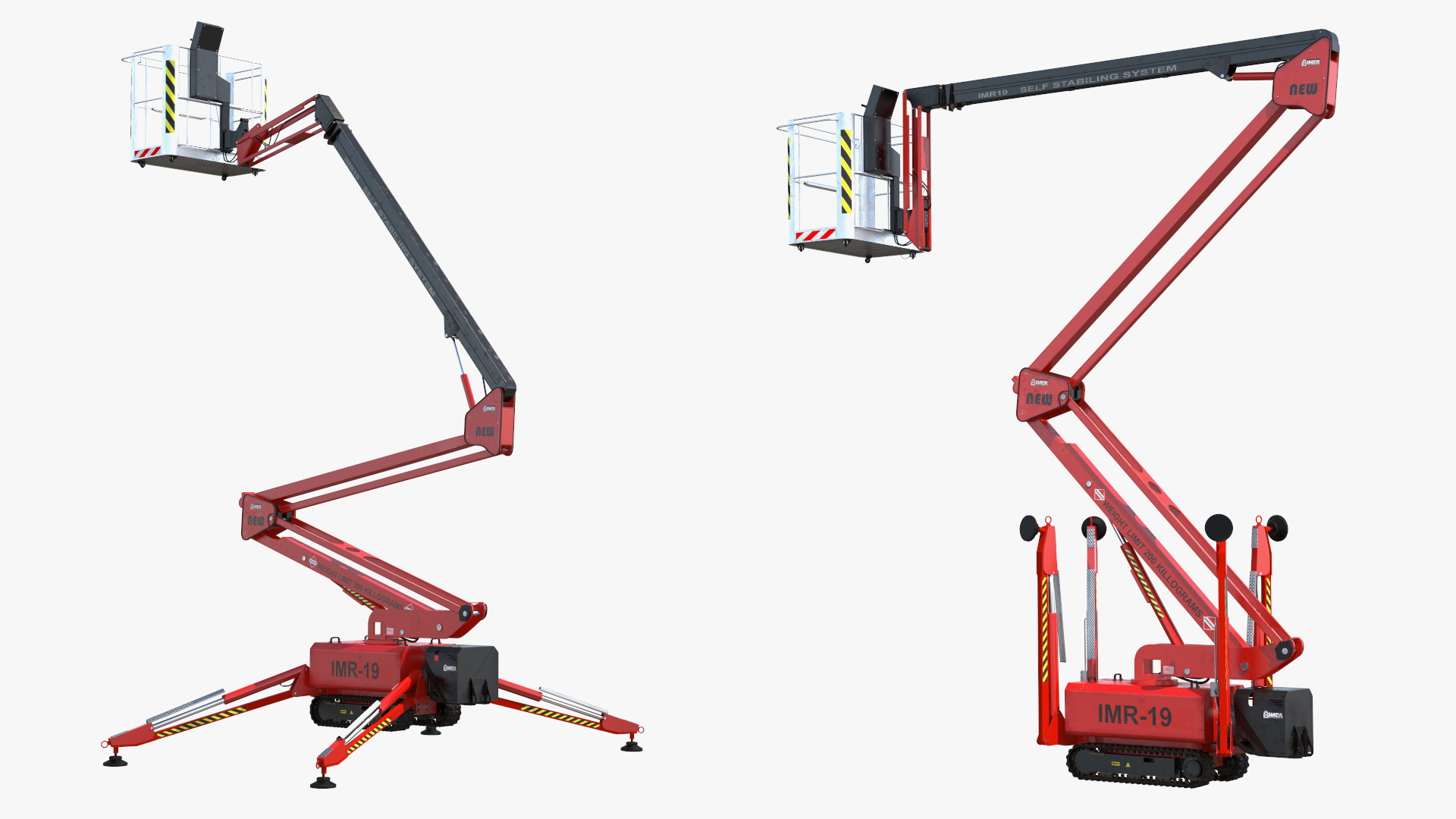 3D Articulated Boom Lift Rigged model