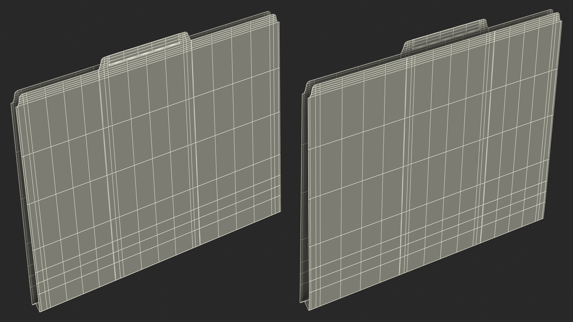 Blank Card Folder File 3D