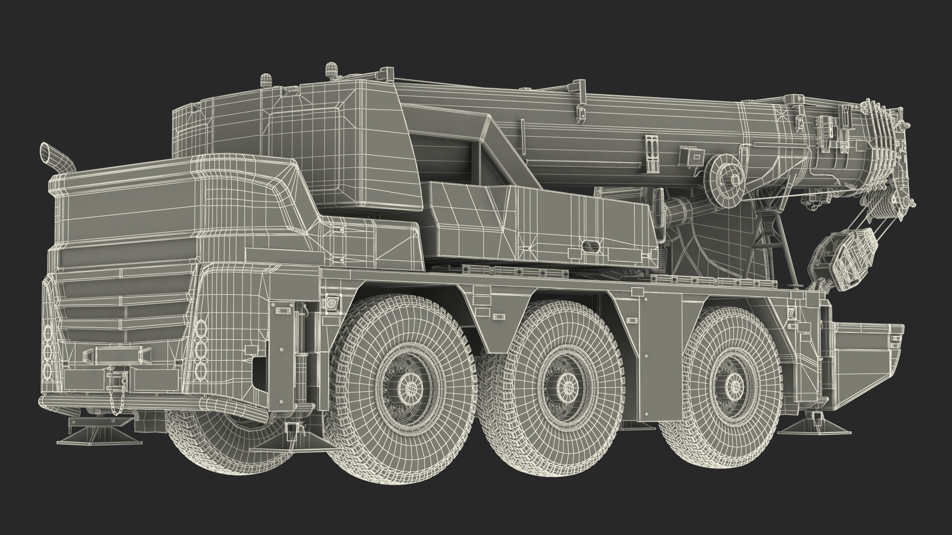 3D model Compact Mobile Crane Generic Rigged