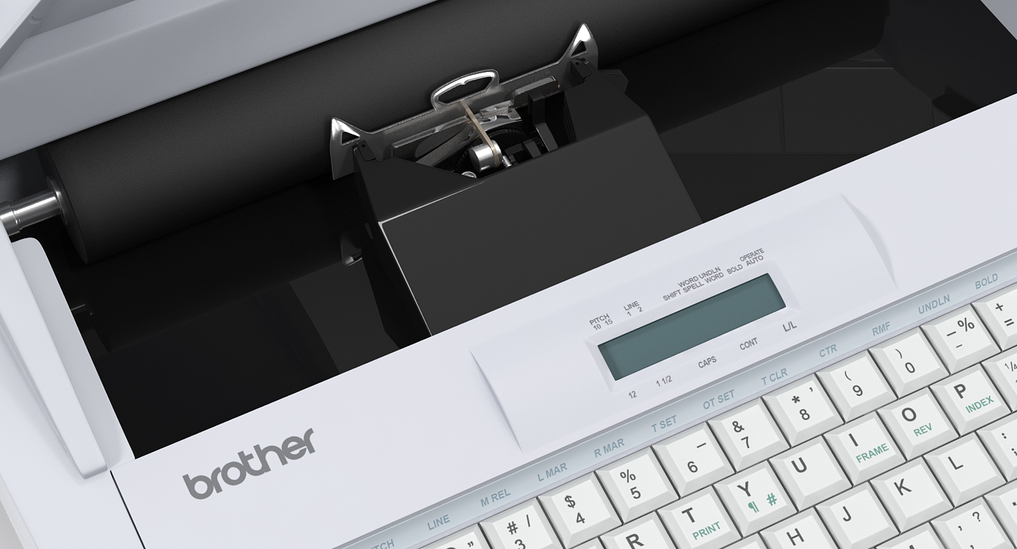 Electronic Display Typewriter Brother ML 300 3D model