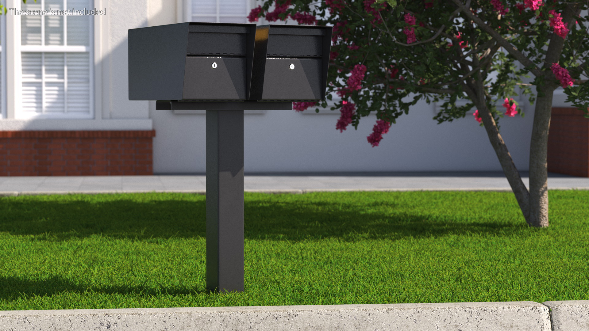 3D model Two Doors Mailbox Cluster