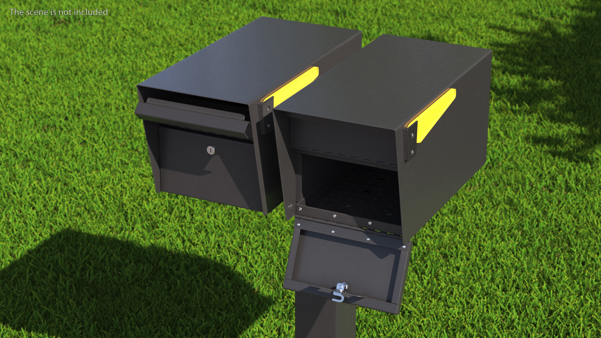 3D model Two Doors Mailbox Cluster