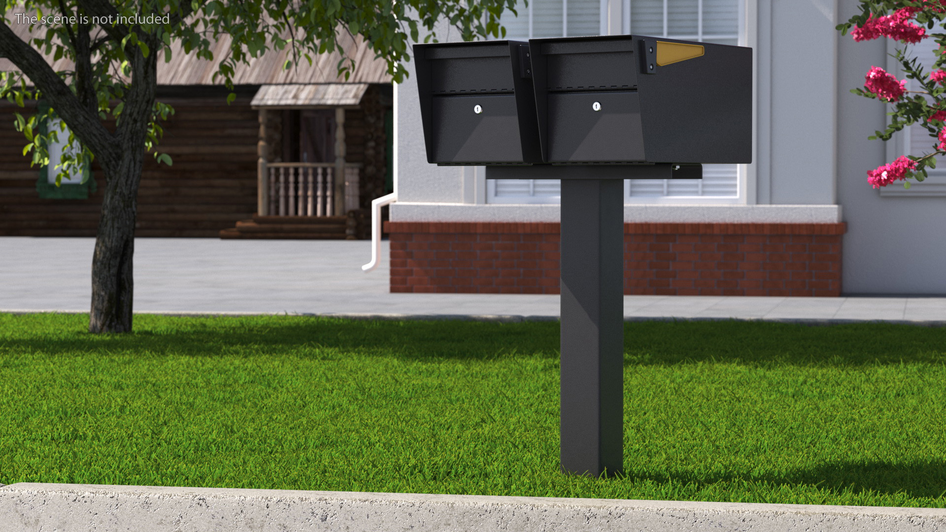 3D model Two Doors Mailbox Cluster