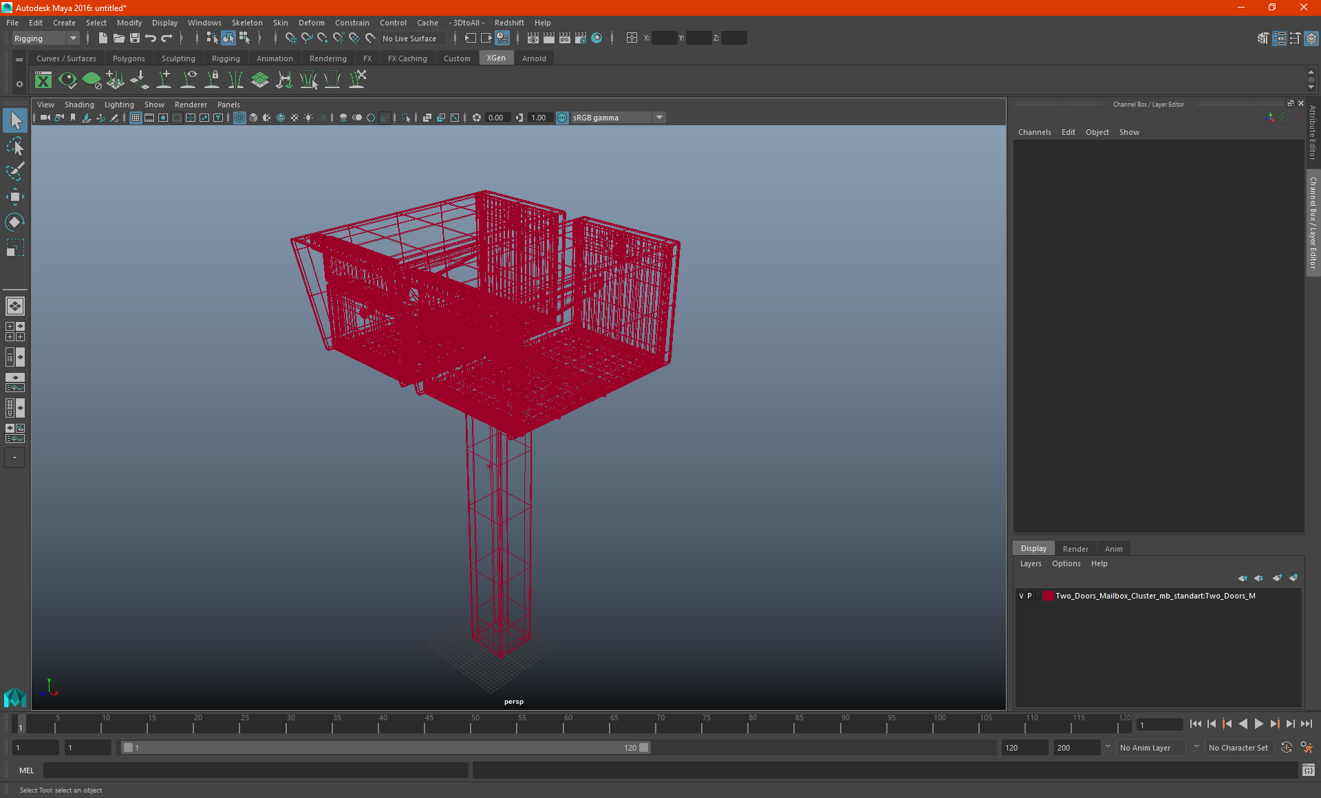 3D model Two Doors Mailbox Cluster