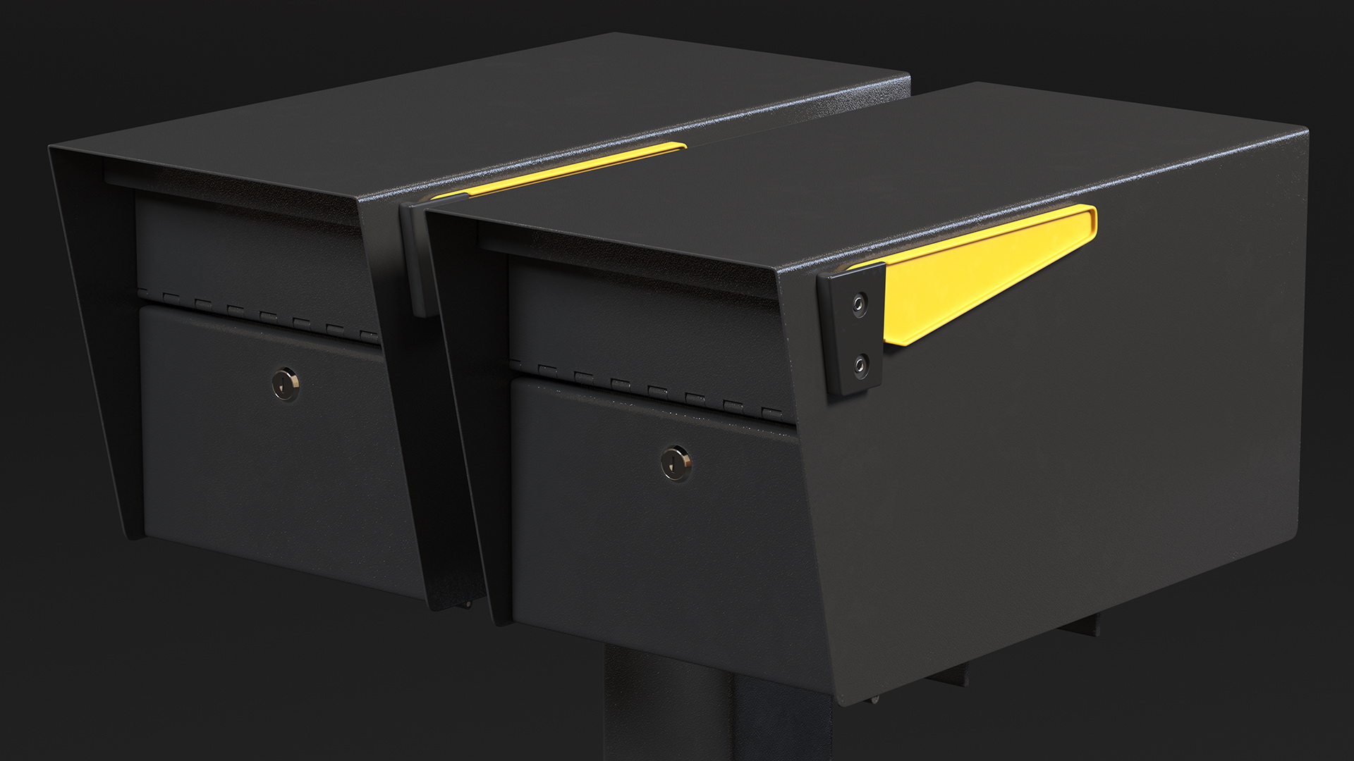3D model Two Doors Mailbox Cluster