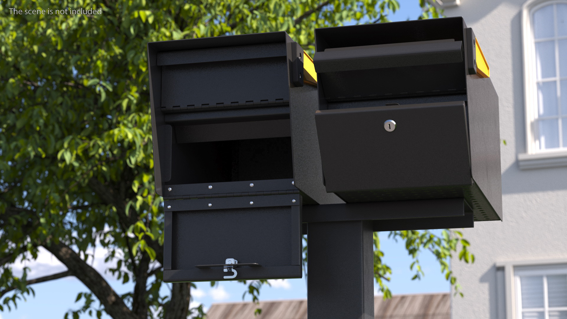 3D model Two Doors Mailbox Cluster
