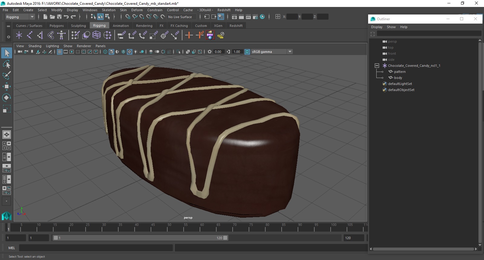 3D Chocolate Covered Candy model