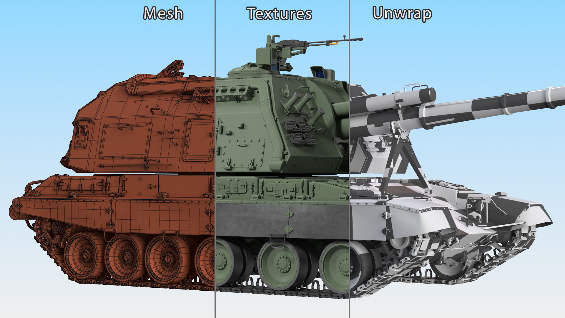 3D 2S19 Msta Green Rigged for Maya