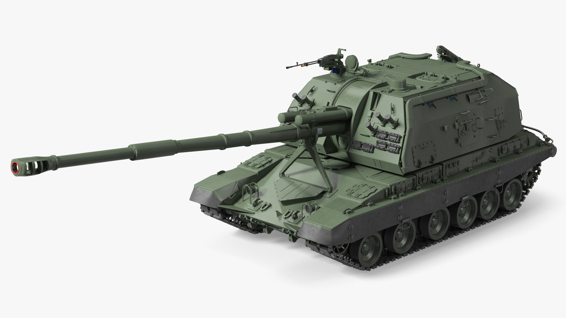 3D 2S19 Msta Green Rigged for Maya